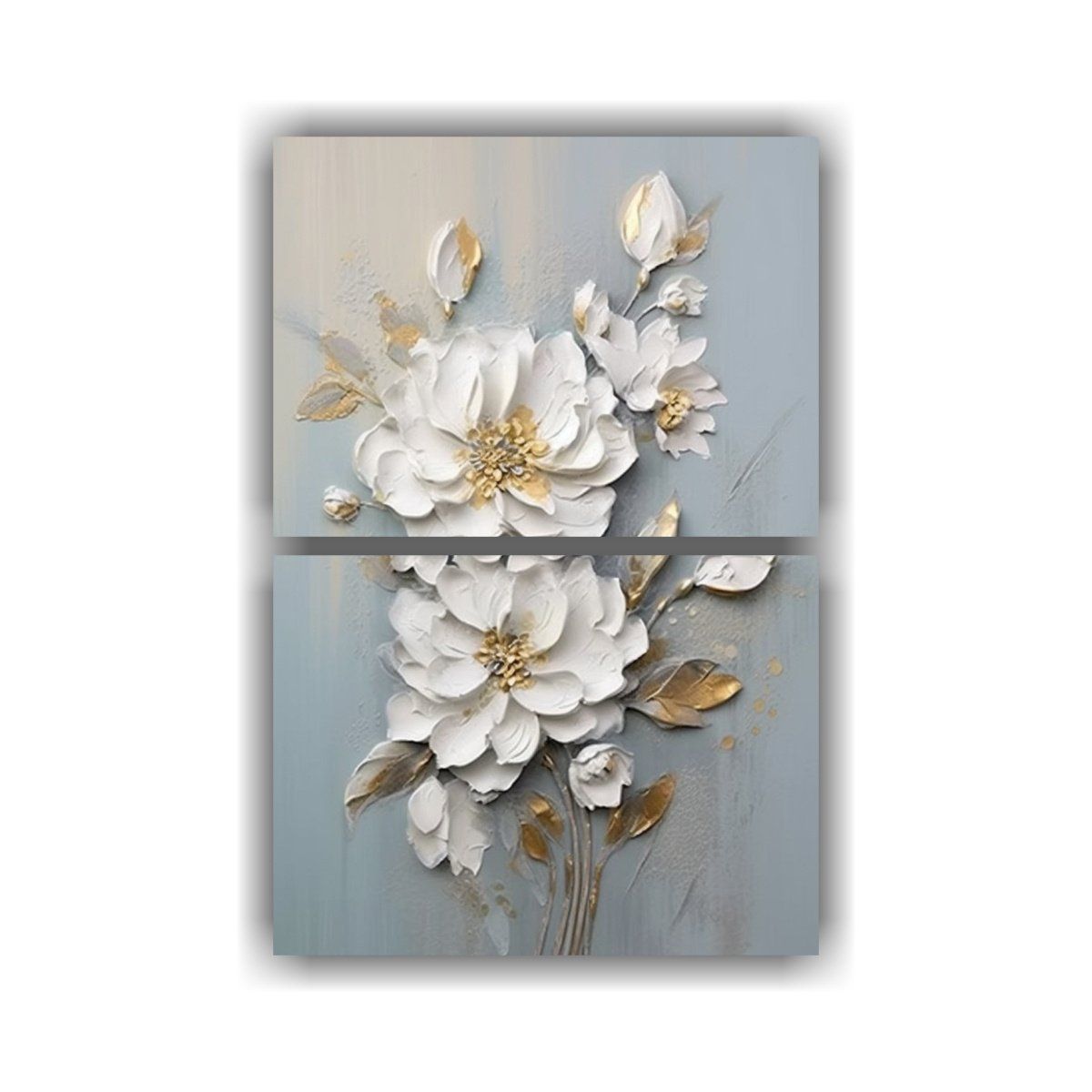 GENERICO - Cuadro Floral De Colores Vibrantes Con Flores 65x100 Cm