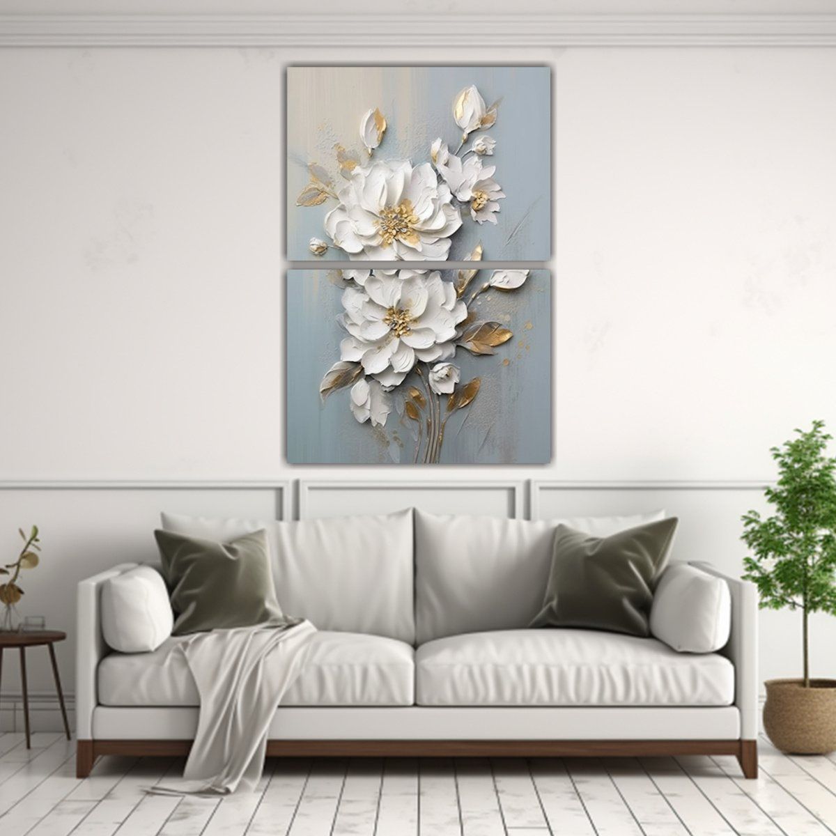 GENERICO - Cuadro Floral De Colores Vibrantes Con Flores 65x100 Cm