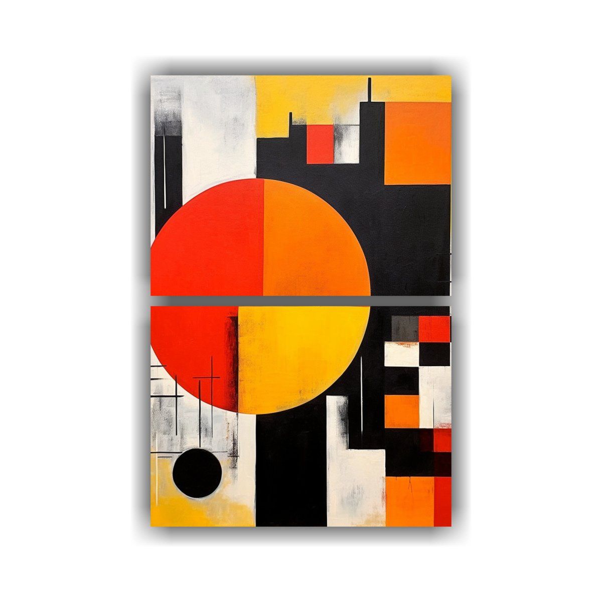 GENERICO - Cuadros Minimalistas Inspirados En La Bauhaus 120x160 Cm