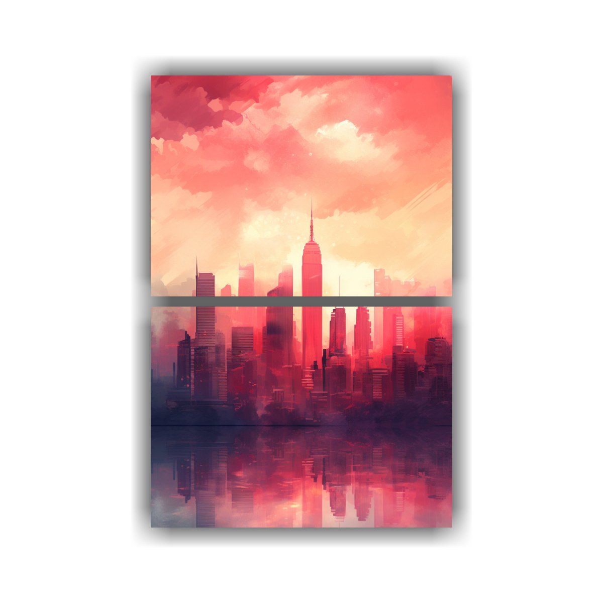 GENERICO - Cuadro De Fotografía En Lienzo De Manhattan Con 120x160 Cm