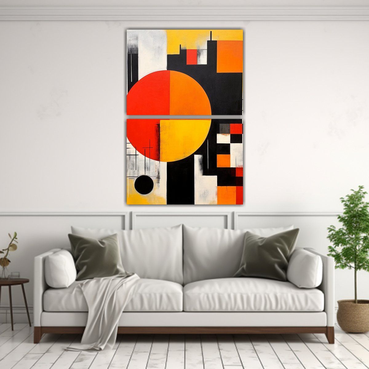 GENERICO - Cuadros Minimalistas Inspirados En La Bauhaus 65x100 Cm