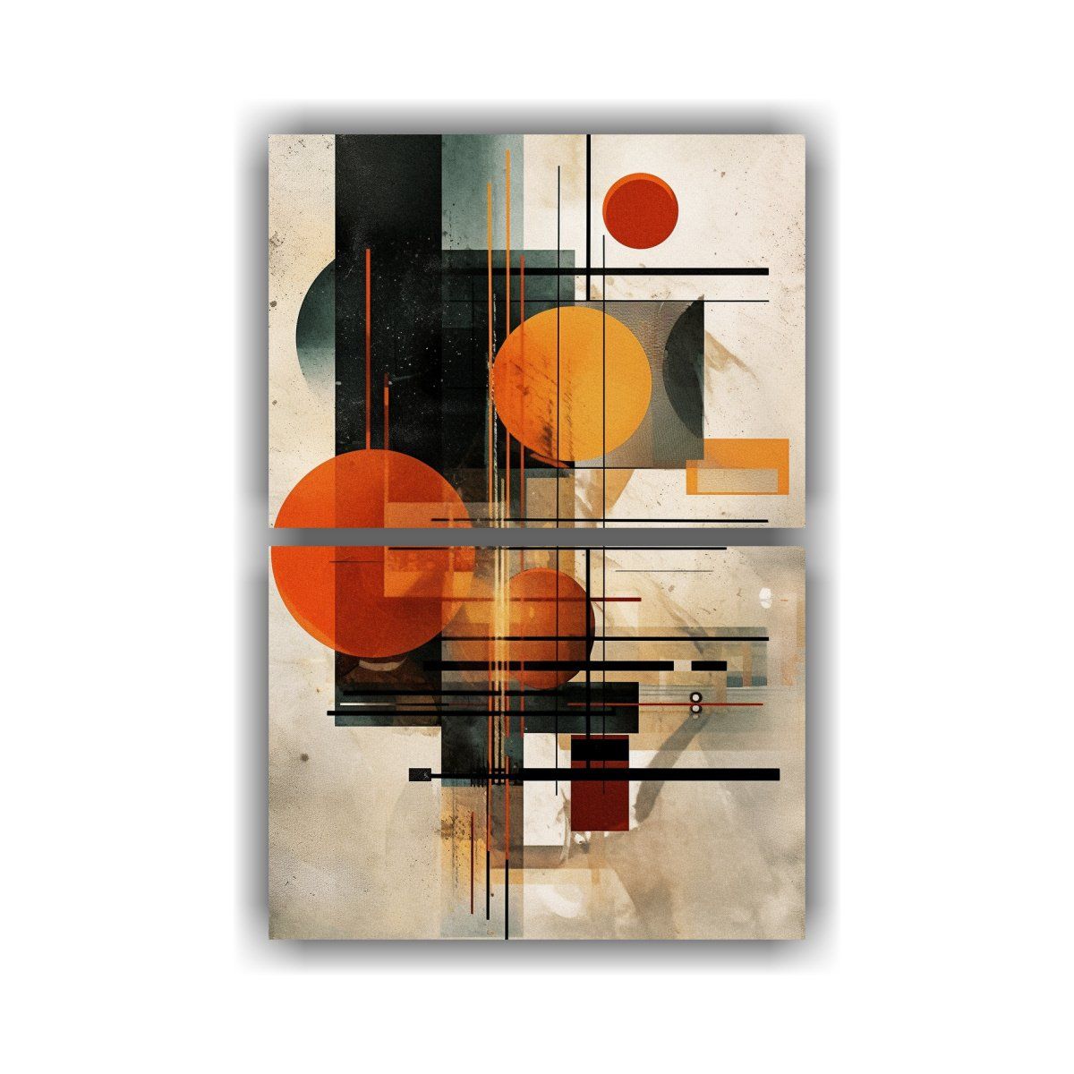 GENERICO - Cuadros Geométricos Y Abstractos Con Una Hermosa 120x160 Cm
