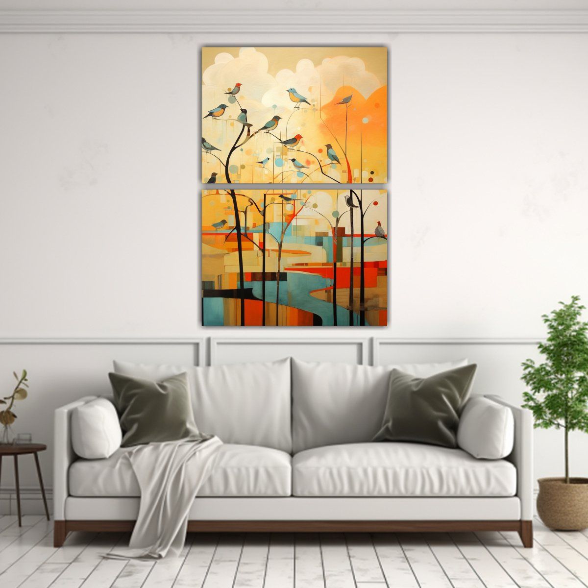 GENERICO - Pinturas Decorativas De Paisaje Abstracto Con 50x80 Cm