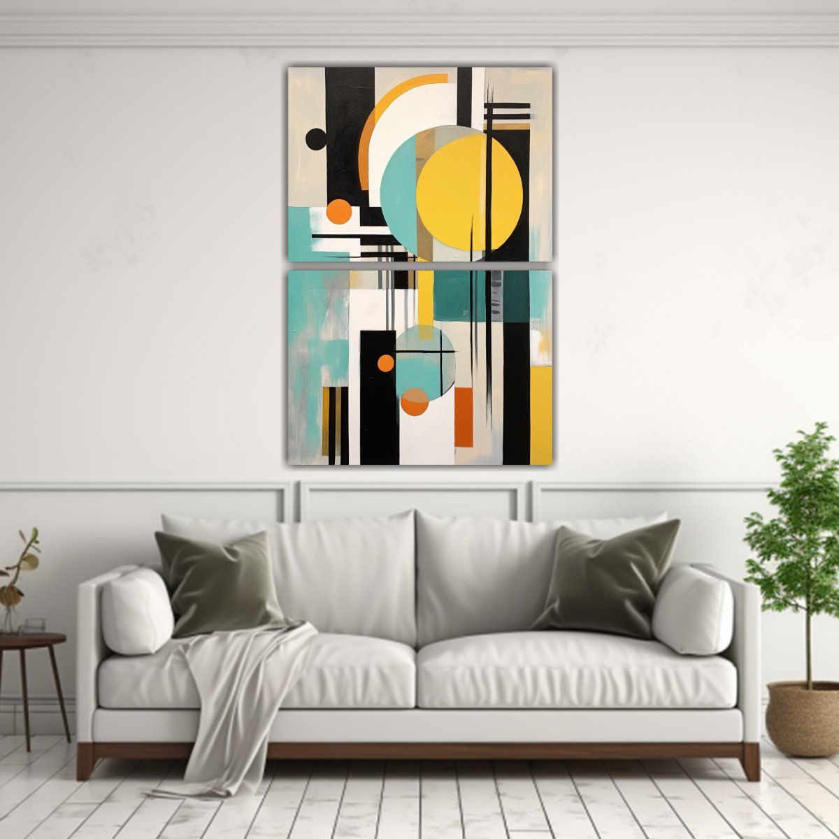 GENERICO - Cuadro Abstracto De Telas En Bastidor Estilo 65x100 Cm