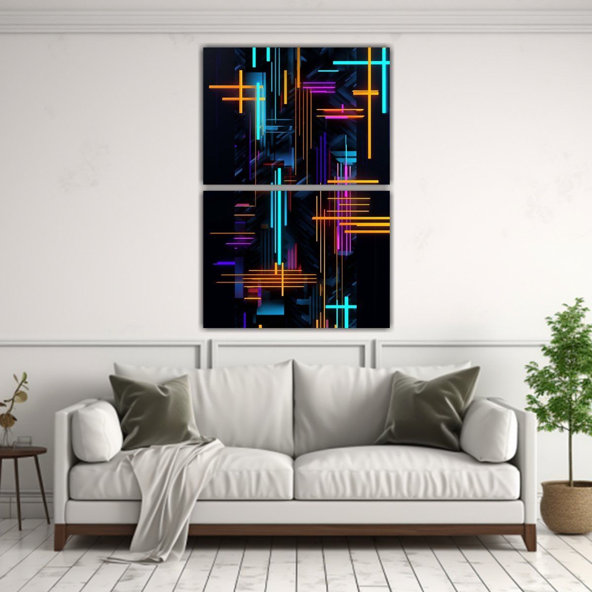 GENERICO - Diseño Móvil Abstracto Con Fusión De Colores 120x160 Cm