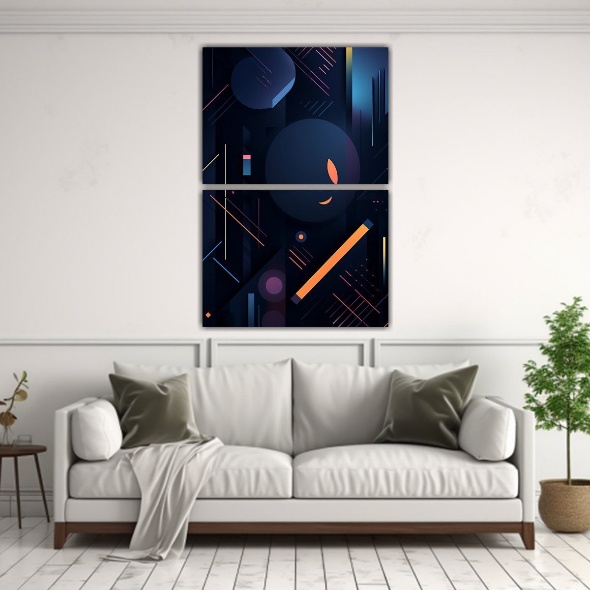 GENERICO - Fondo Móvil Abstracto Con Pinturas Decorativas 120x160 Cm