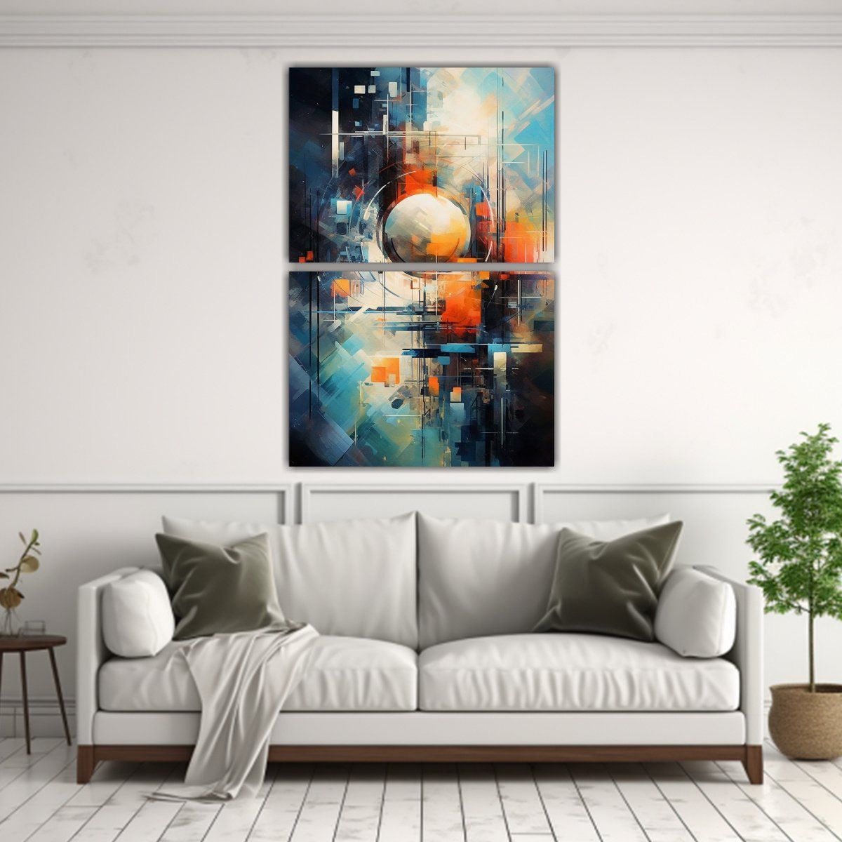 GENERICO - Dos Cuadros Creativa Expresividad Pintura 120x160 Cm