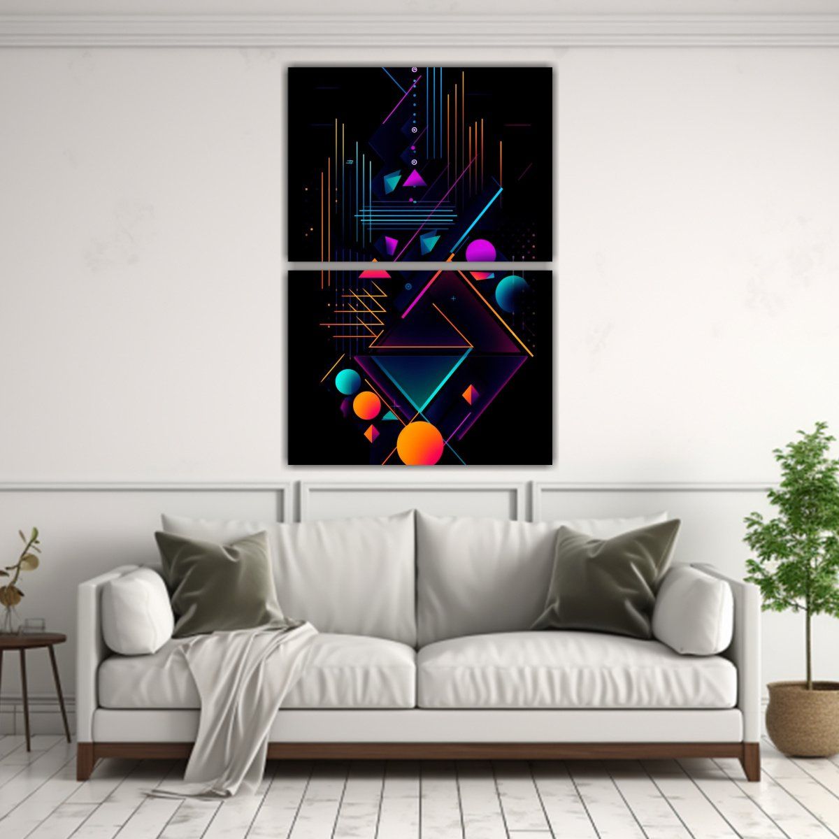 GENERICO - Pinturas De Decoración Modernas Con Formas 65x100 Cm