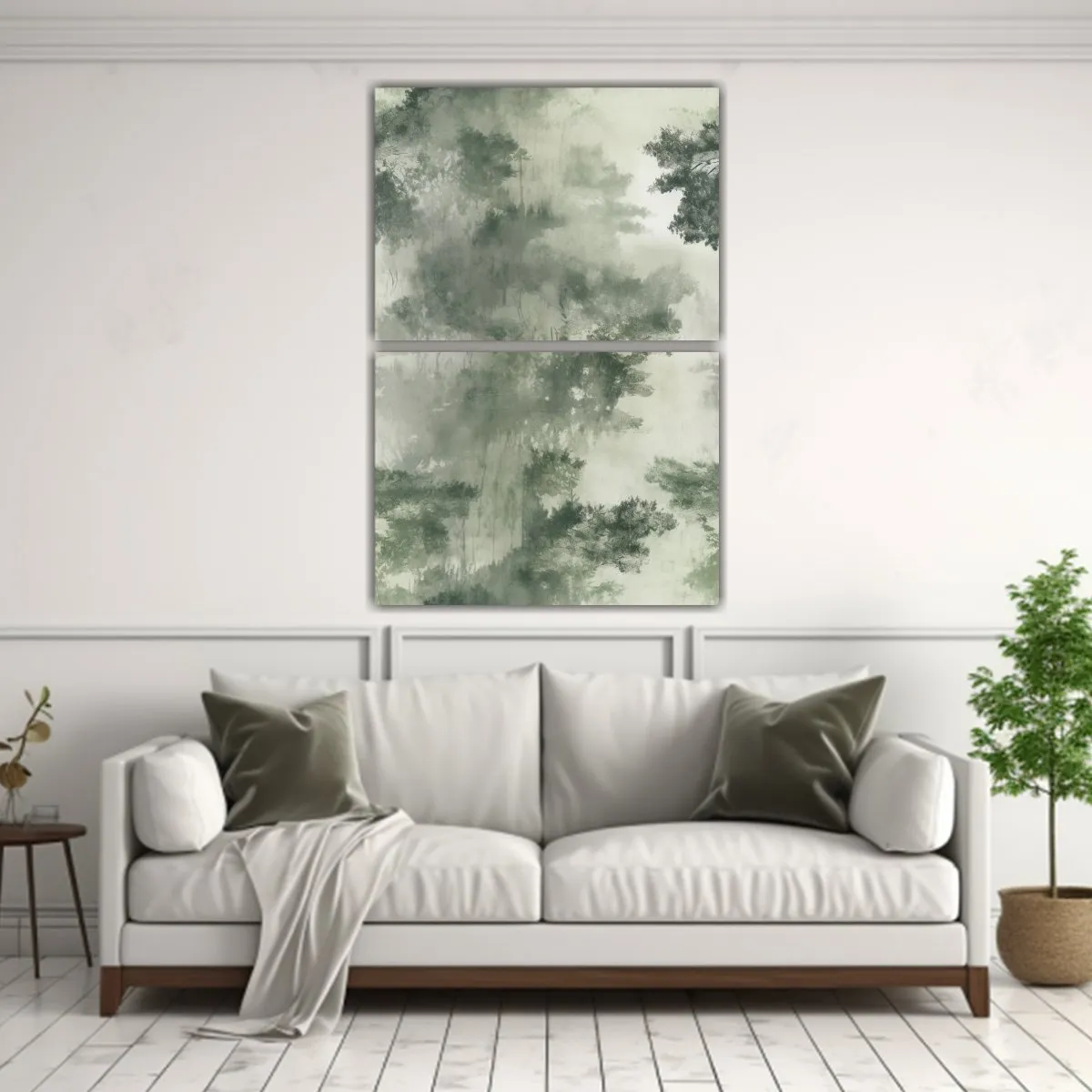 GENERICO - Artes De Pared Exquisitas De Árboles En Niebla 75x100 Cm