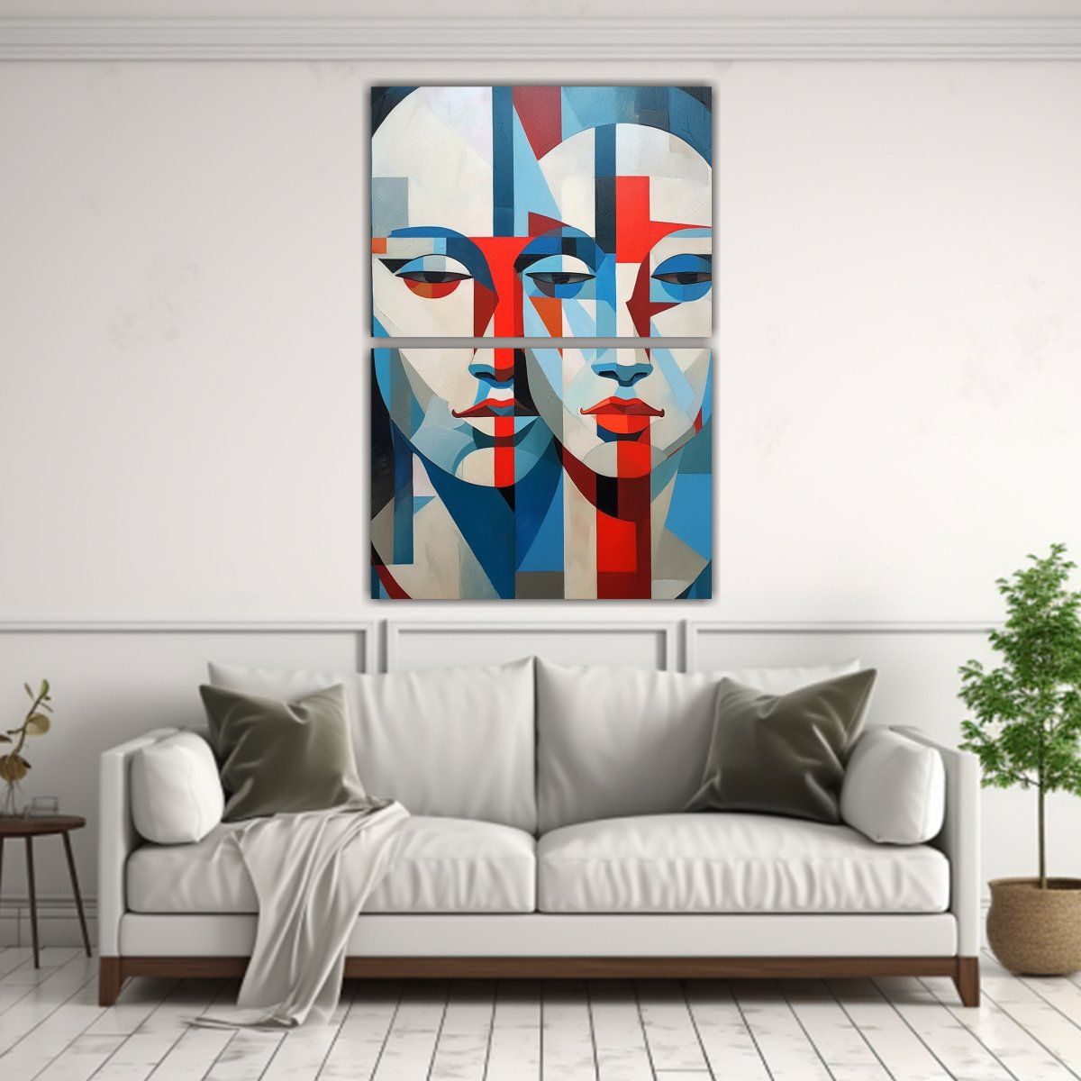 GENERICO - Pintura De Pared Creativa Dos Caras Con Ojos 65x100 Cm