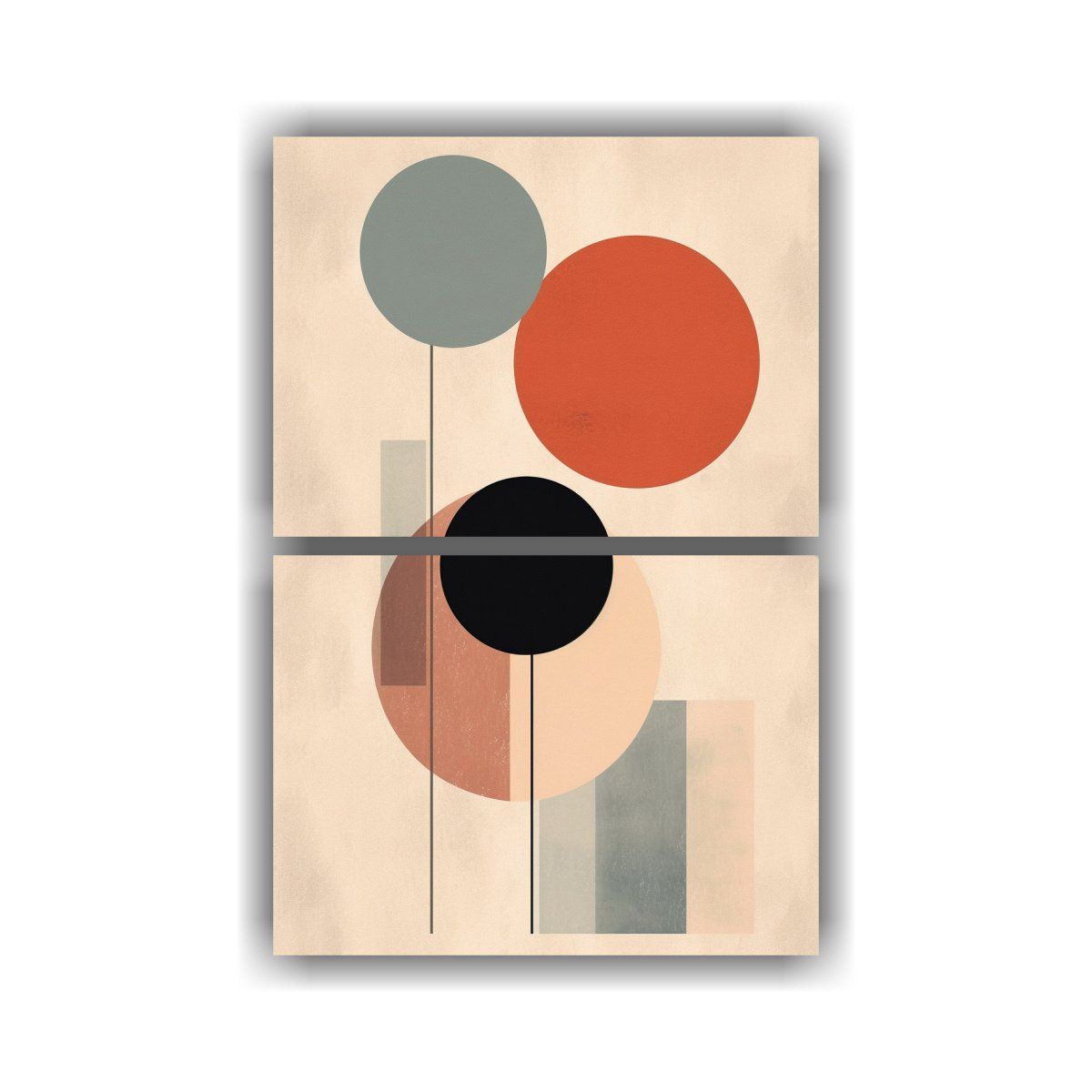 GENERICO - Conjunto De 2 Lienzos De Tela Con Forma Clásica 120x160 Cm