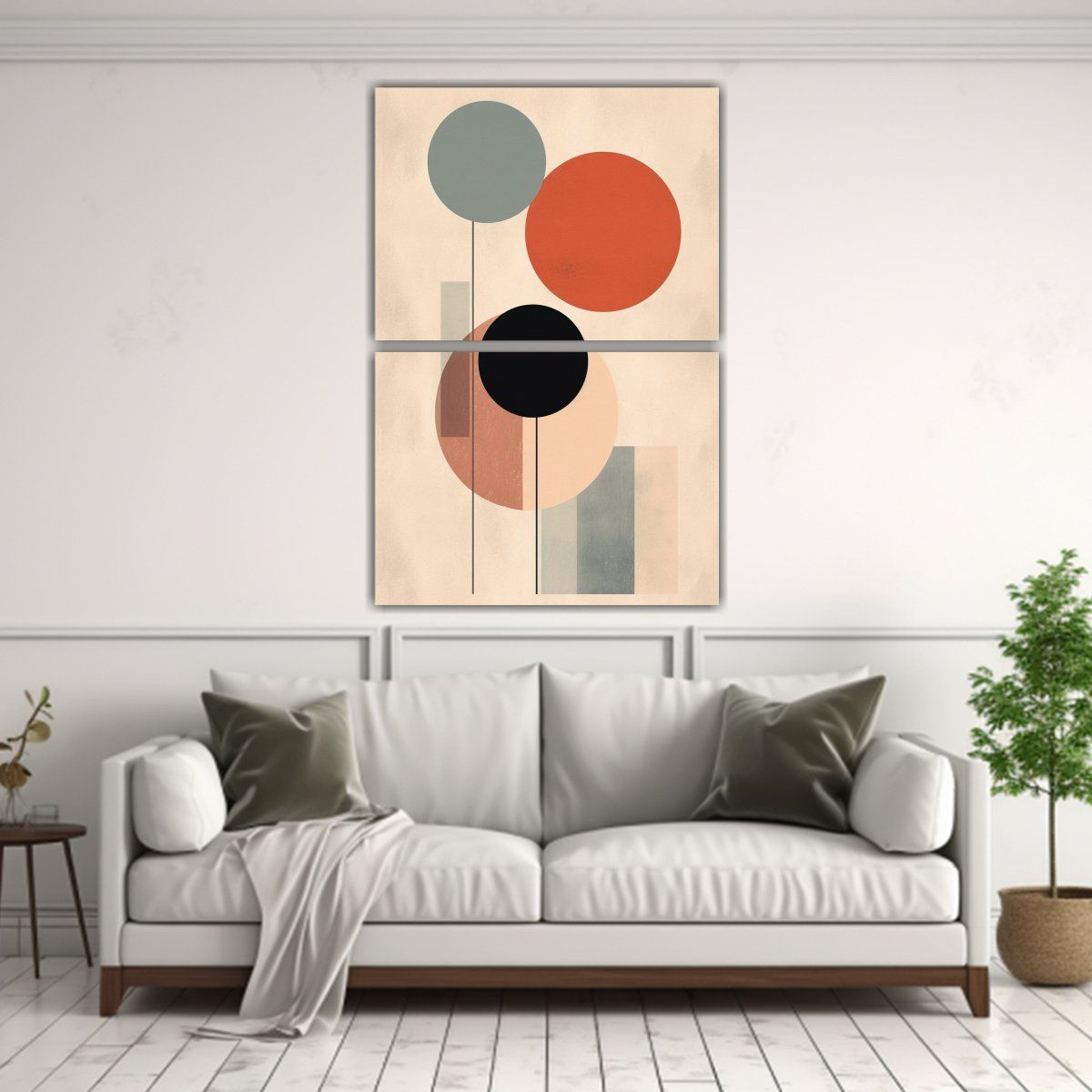 GENERICO - Conjunto De 2 Lienzos De Tela Con Forma Clásica 120x160 Cm