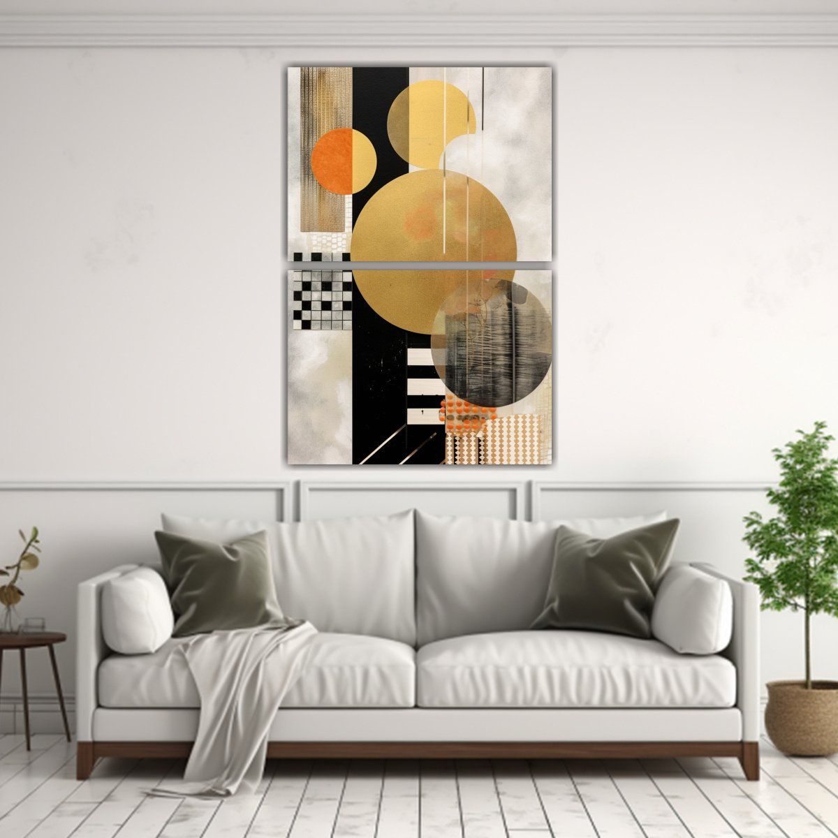 GENERICO - Cuadro Fotografía Intensidad Collage Geométrico 50x80 Cm