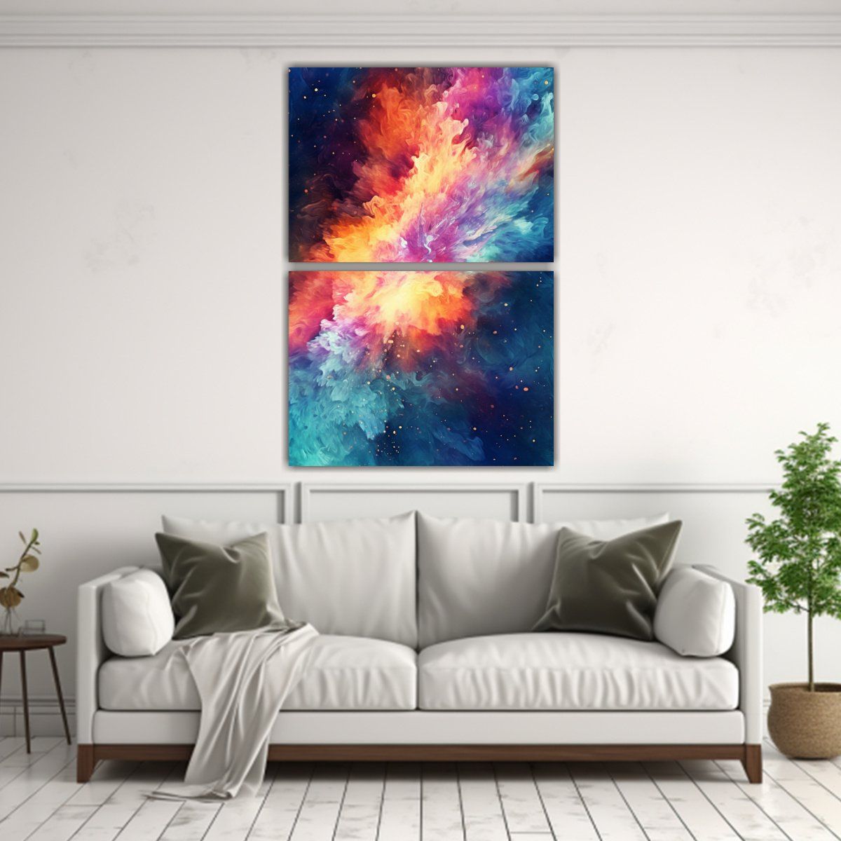 GENERICO - Cuadros Sublimados Abstractos Acid En Perspectiva 120x160 Cm