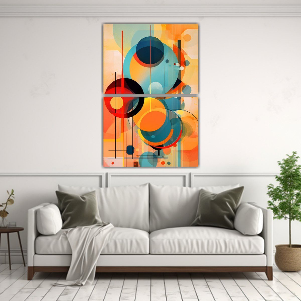 GENERICO - Dos Cuadros Cuadro Armonía Arte Abstracto Estilo 120x160 Cm