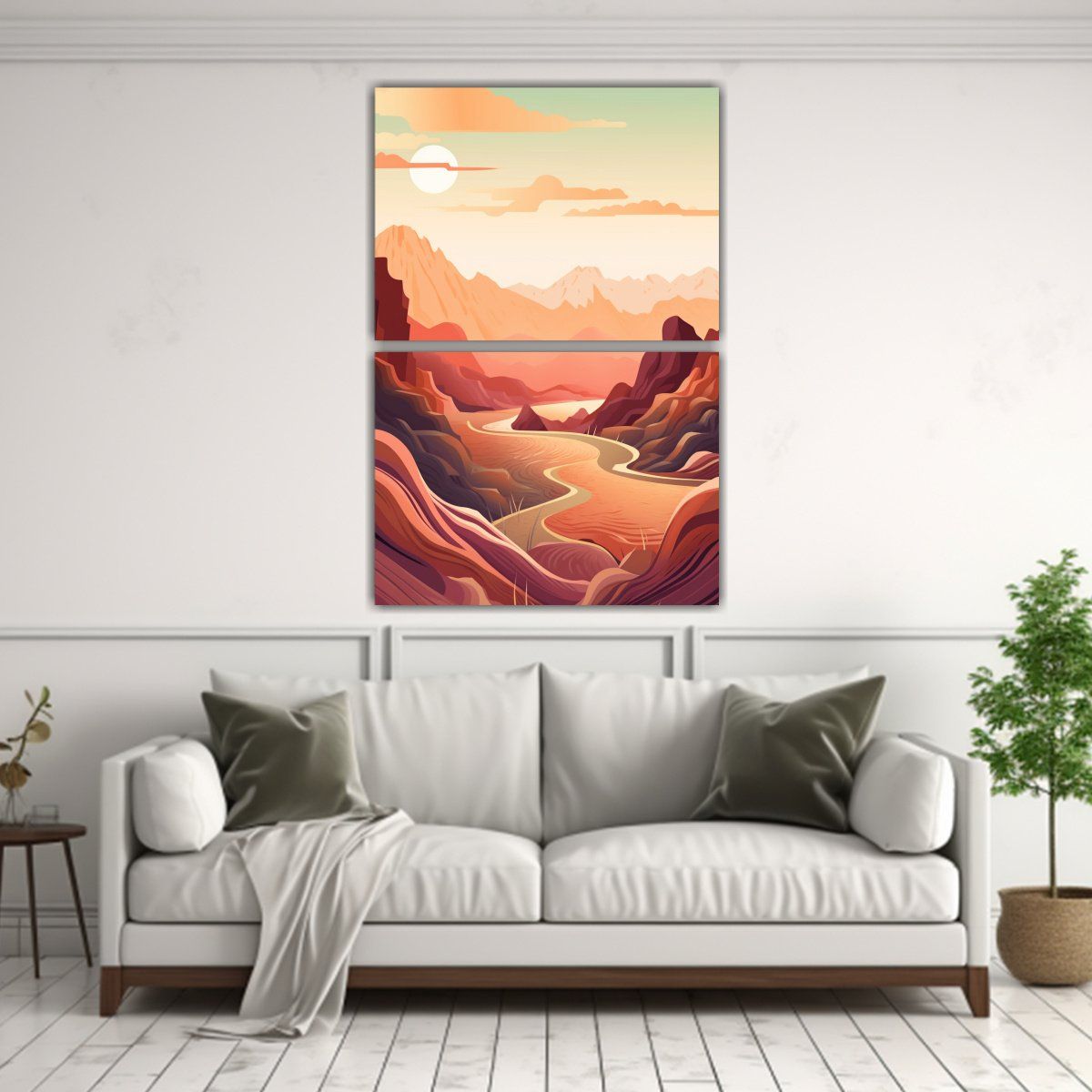 GENERICO - Pinturas De Decoración Inspiradas En Paisajes 65x100 Cm