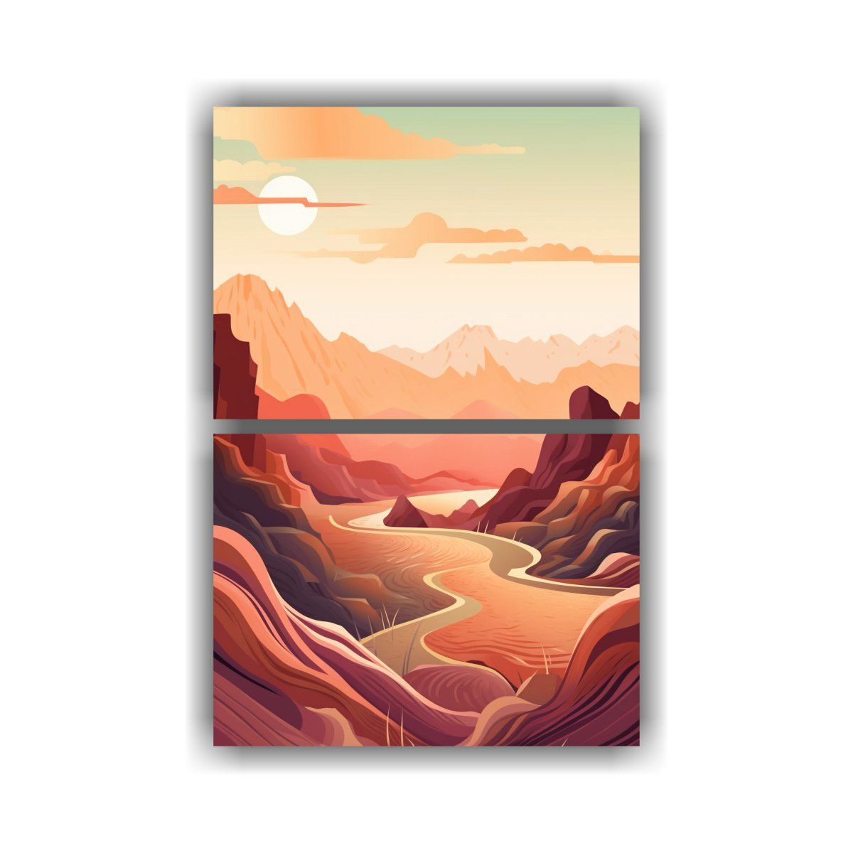 GENERICO - Pinturas De Decoración Inspiradas En Paisajes 50x80 Cm