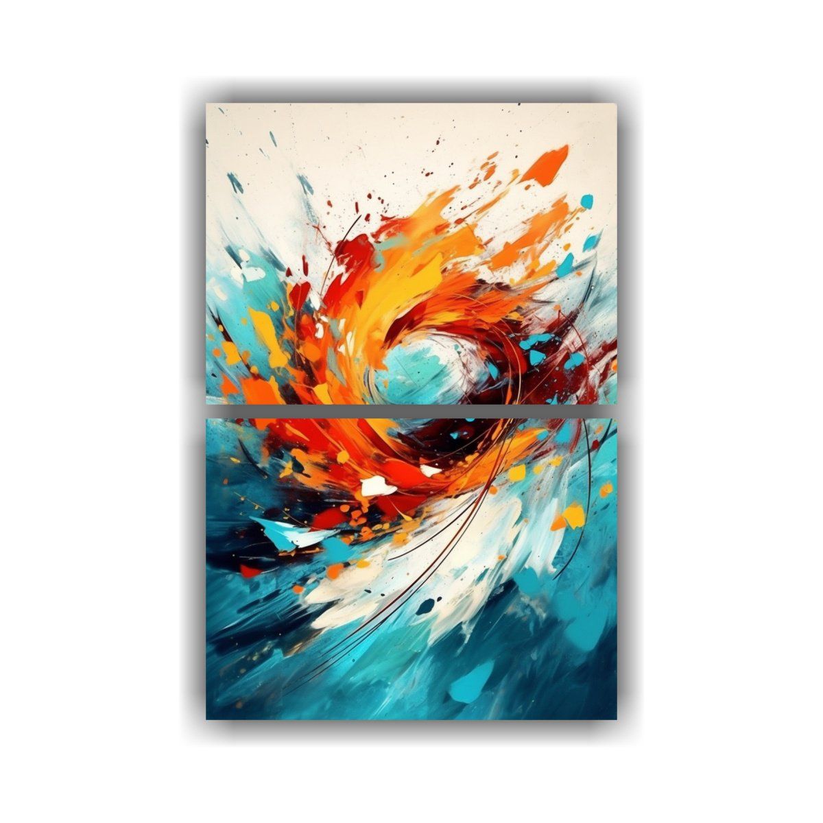 GENERICO - Pinturas Decorativas Abstractas Vibrantes De Pared 65x100 Cm