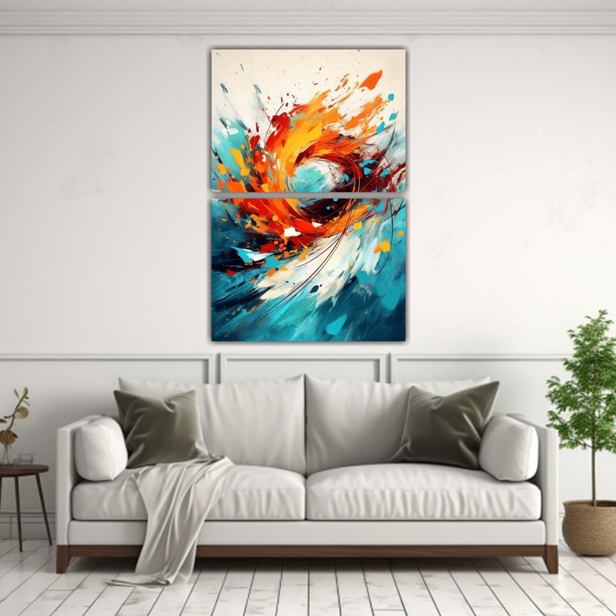GENERICO - Pinturas Decorativas Abstractas Vibrantes De Pared 65x100 Cm