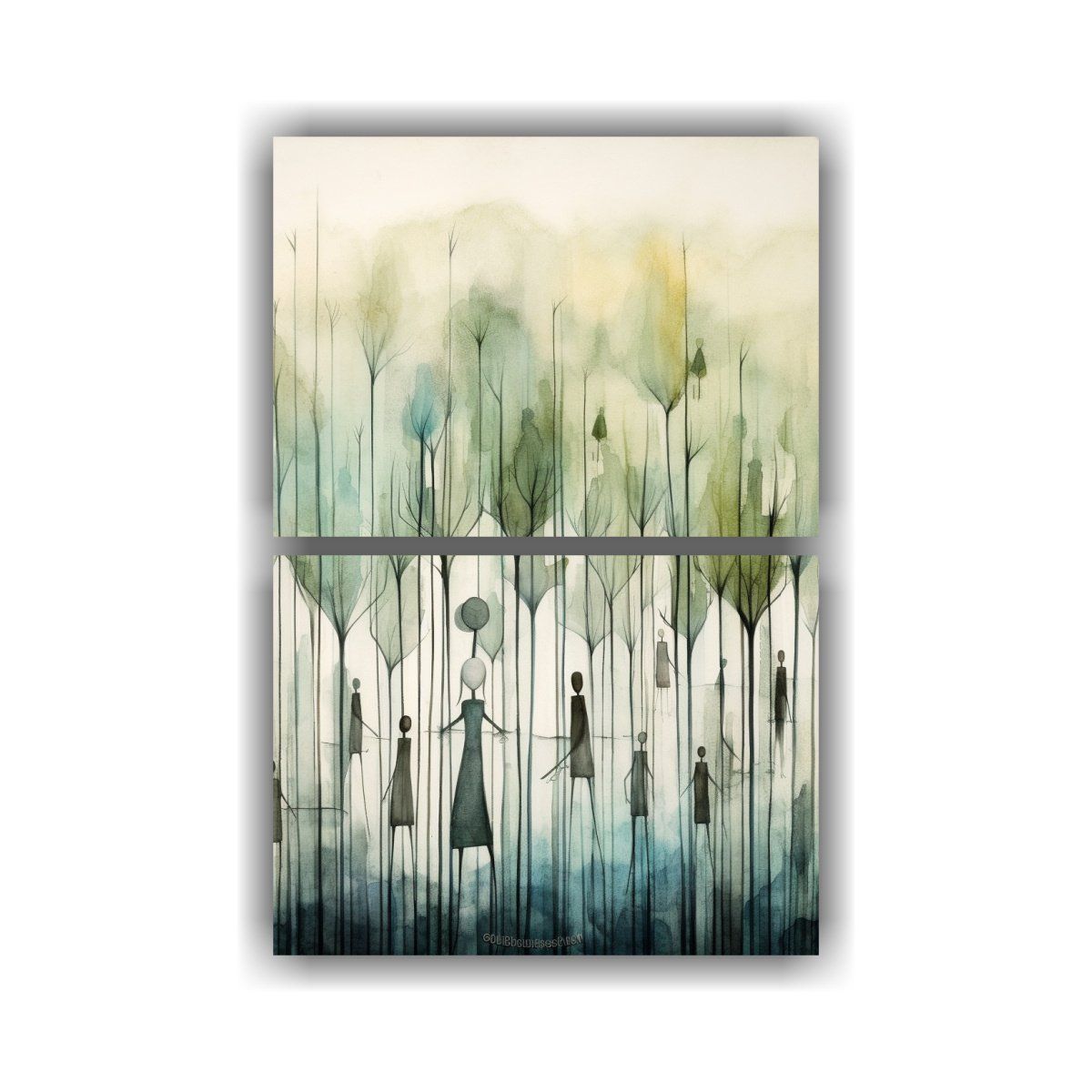 GENERICO - Pinturas Decorativas De Dos Canvas Con Temática 120x160 Cm