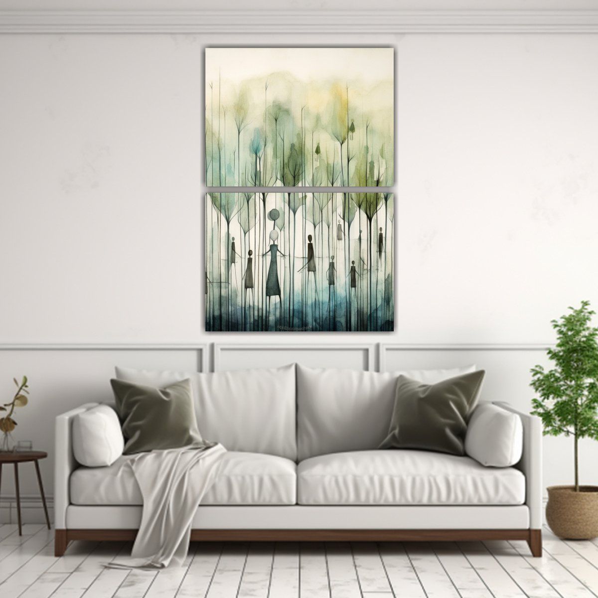 GENERICO - Pinturas Decorativas De Dos Canvas Con Temática 120x160 Cm