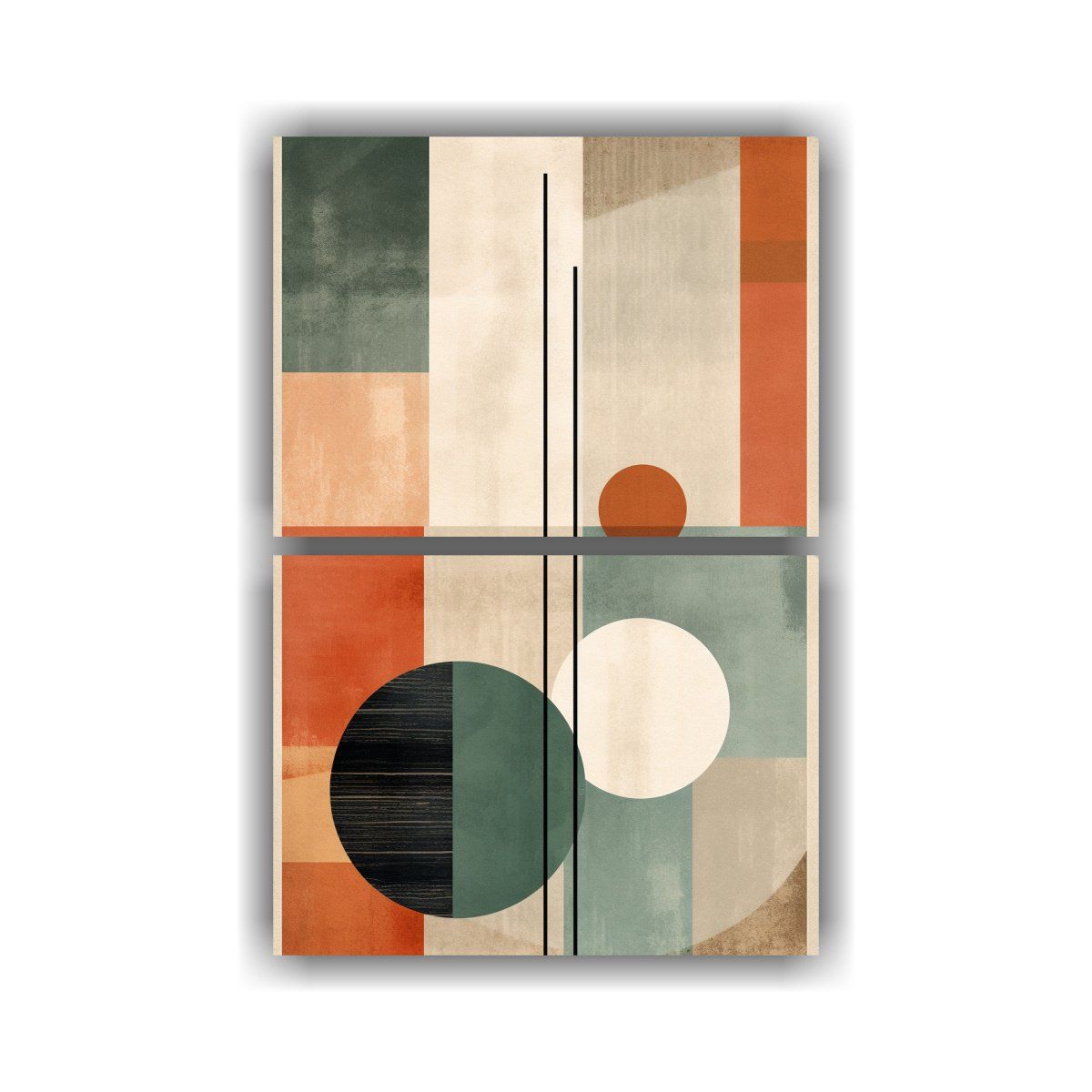 GENERICO - Pintura Abstracta Geométrica Arte Moderno De 75x100 Cm