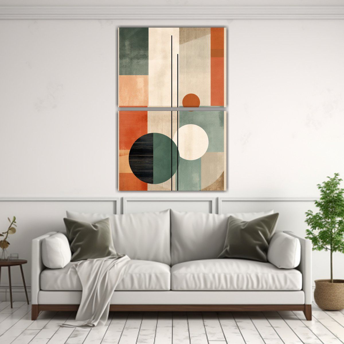 GENERICO - Pintura Abstracta Geométrica Arte Moderno De 60x80 Cm