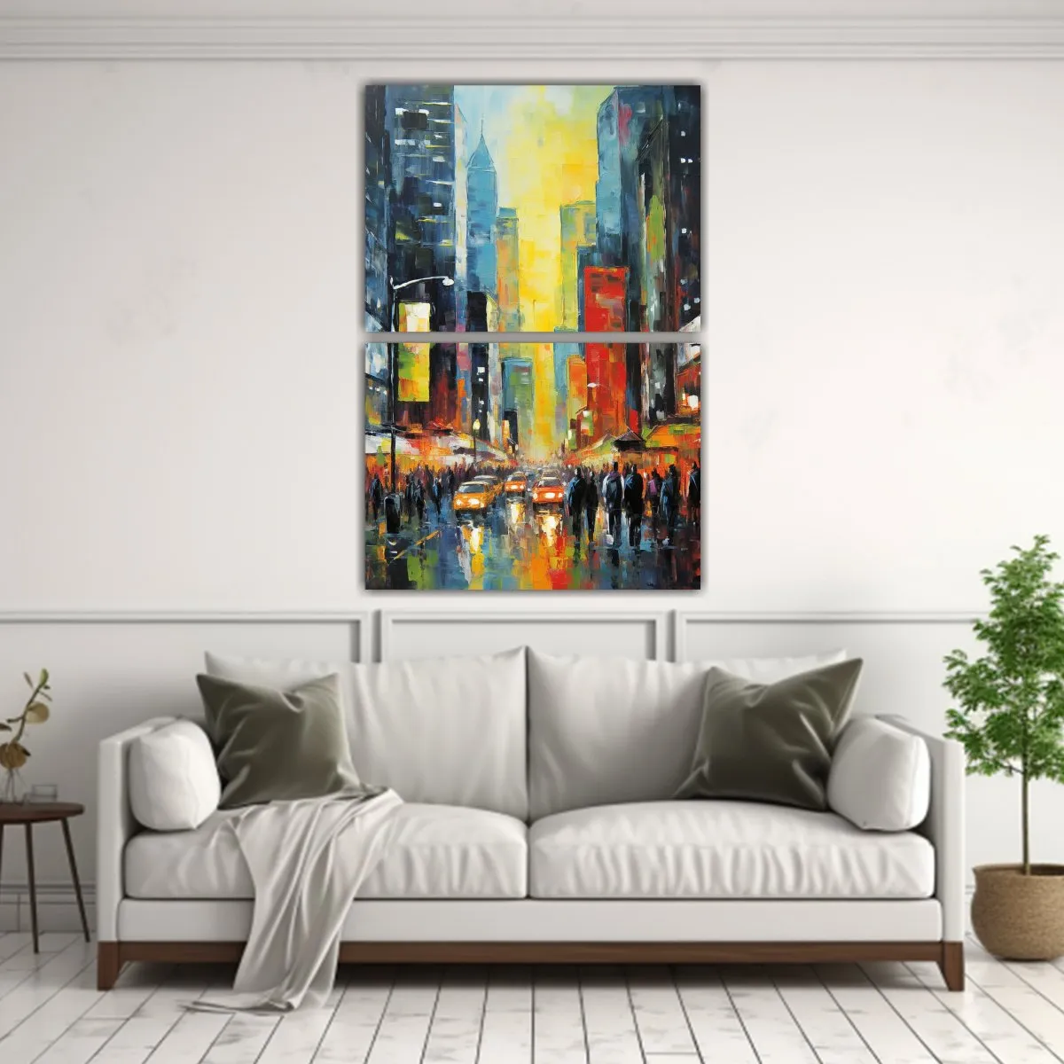 GENERICO - Pintura Adorable Que Captura La Vibrante Ciudad 50x80 Cm