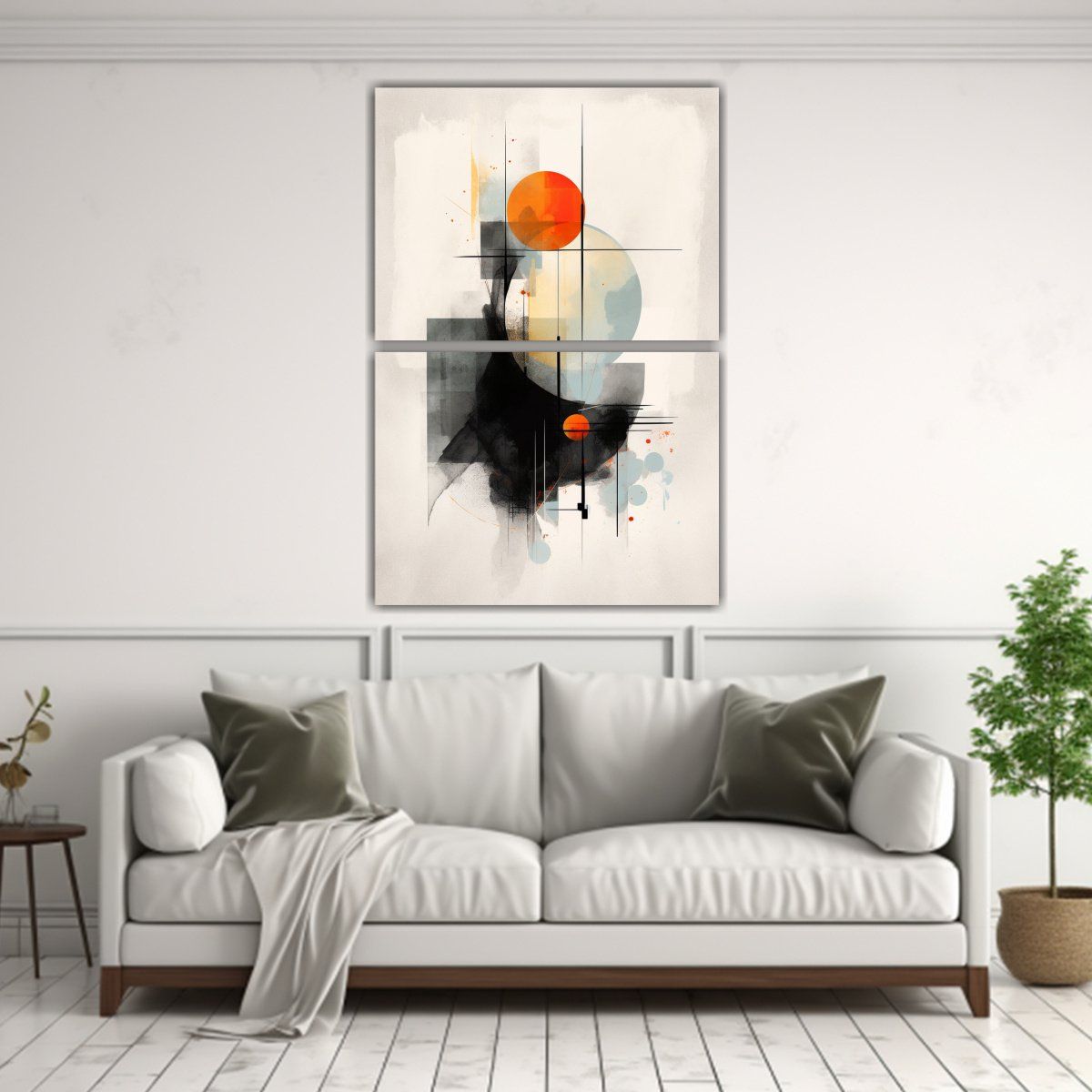 GENERICO - Cuadro Abstracto Rectangular Fine Art Minimalista 60x80 Cm