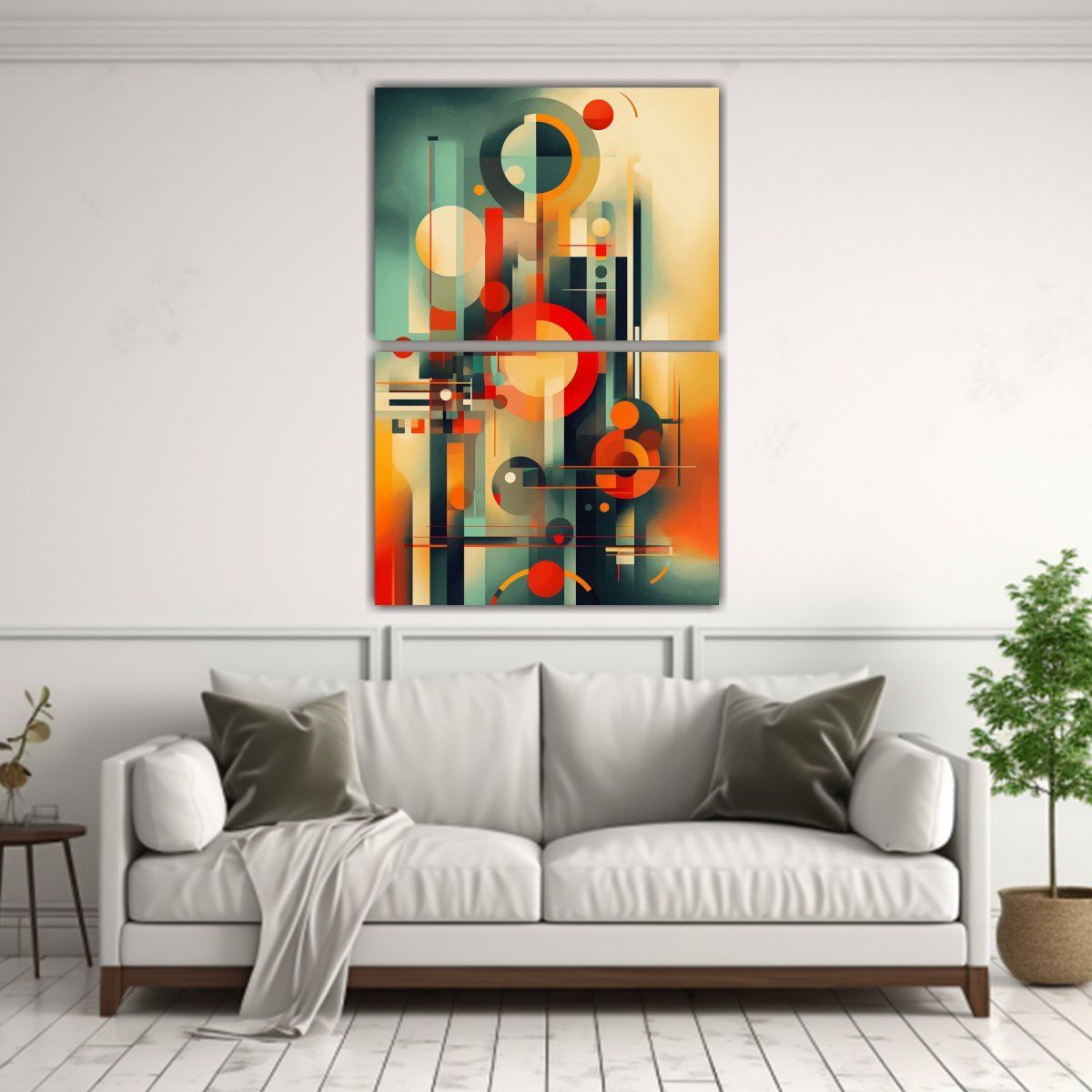 GENERICO - Dos Artes De Pared Inspirador Clásico Art Bauhaus 50x80 Cm