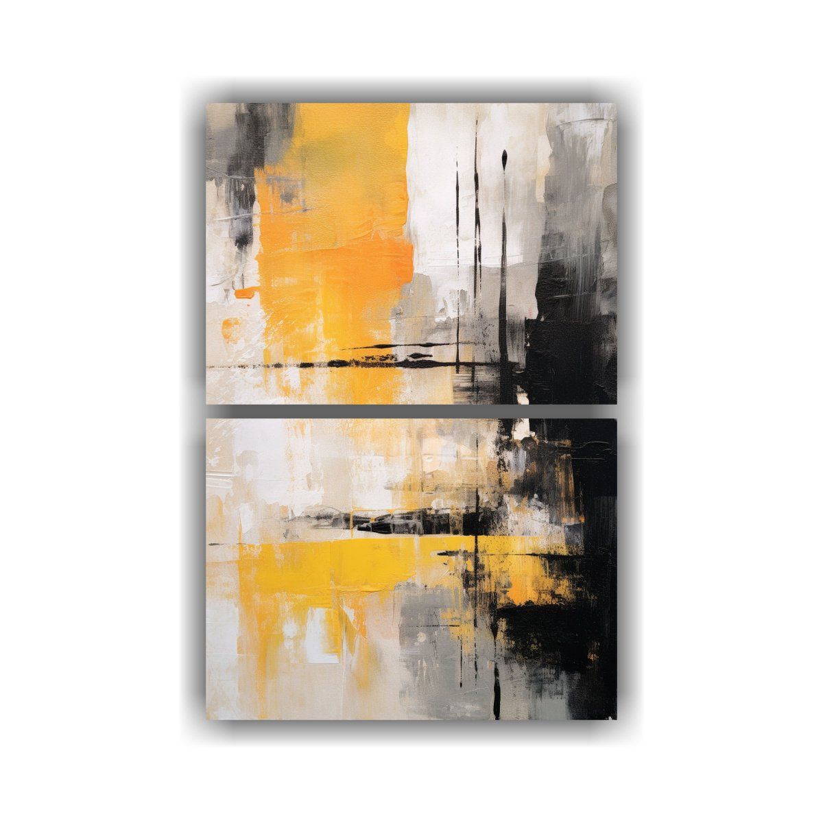 GENERICO - Cuadro Decorativo De Estética Abstracta En Negro 60x80 Cm