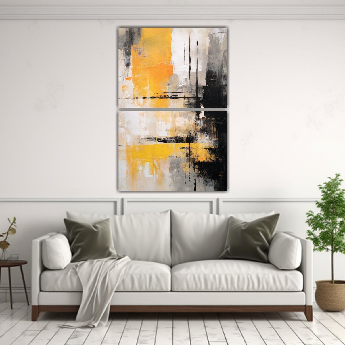 GENERICO - Cuadro Decorativo De Estética Abstracta En Negro 60x80 Cm