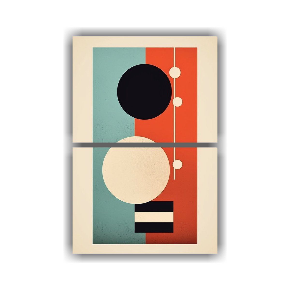 GENERICO - Set 2 Composiciones Modernas Para Sala 60x80 Cm
