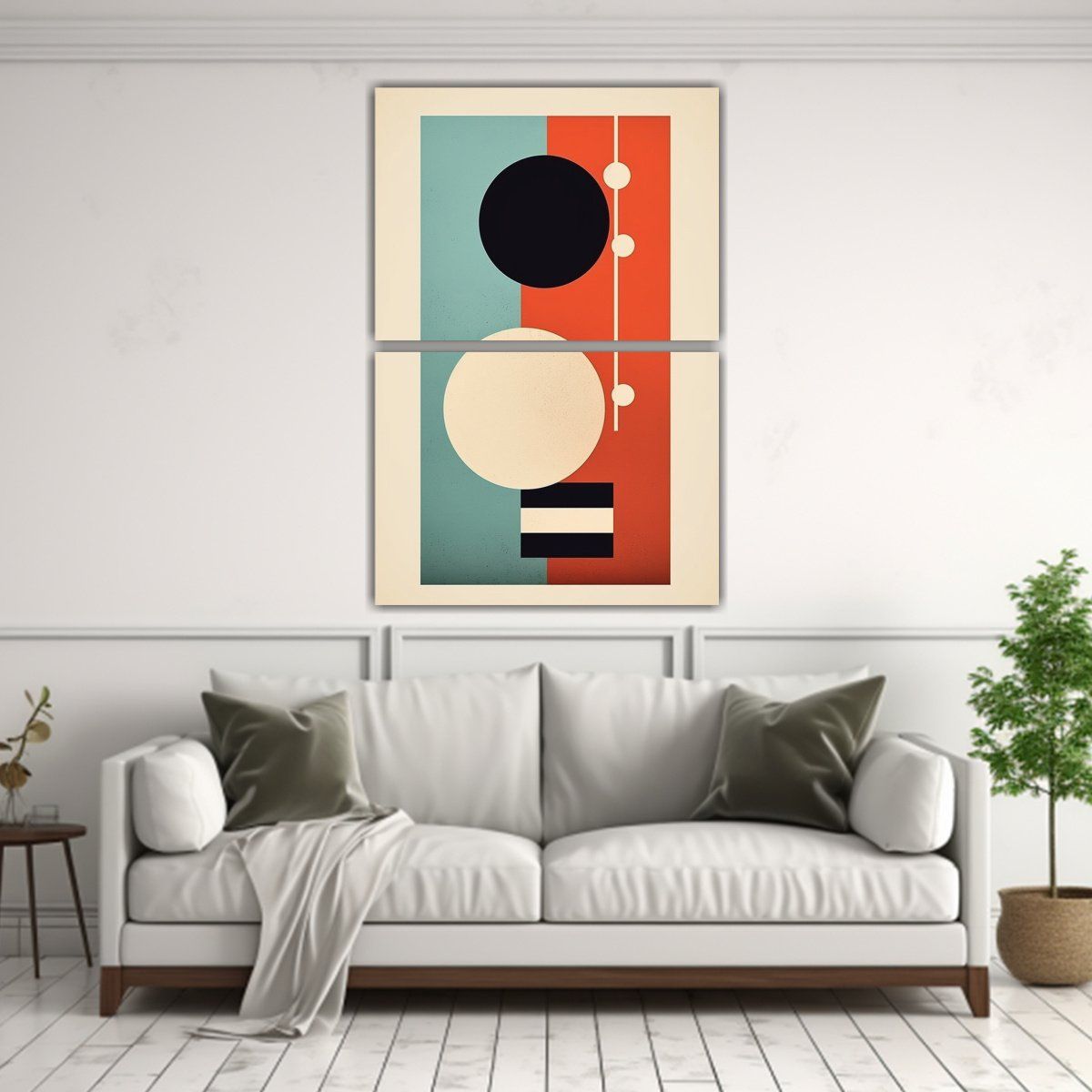 GENERICO - Set 2 Composiciones Modernas Para Sala 60x80 Cm
