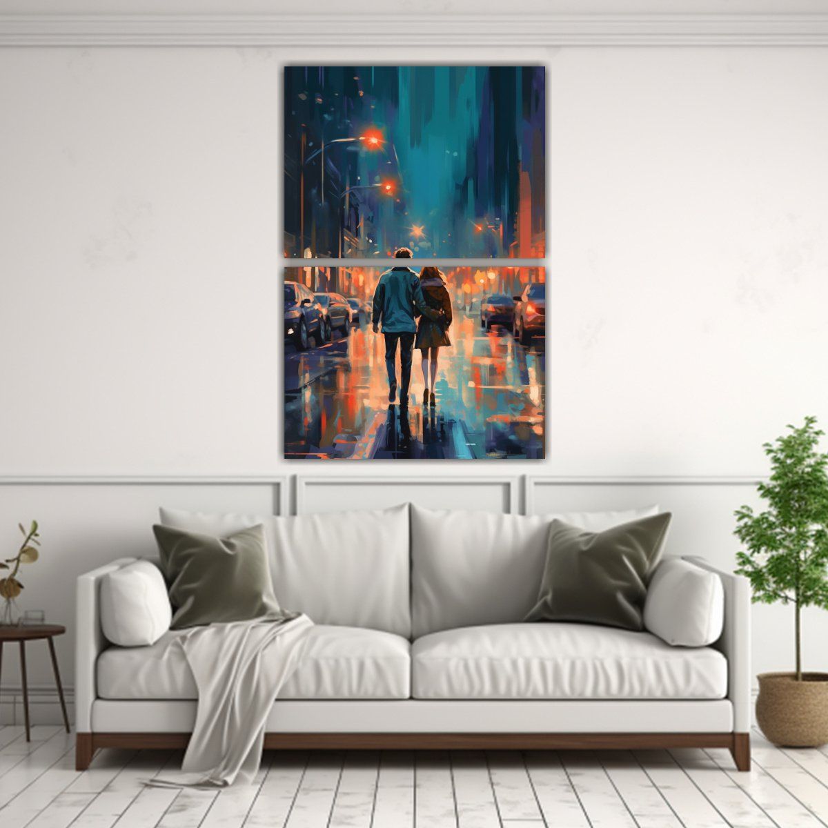 GENERICO - Cuadro Movimiento Motivo Pareja Caminando 50x80 Cm