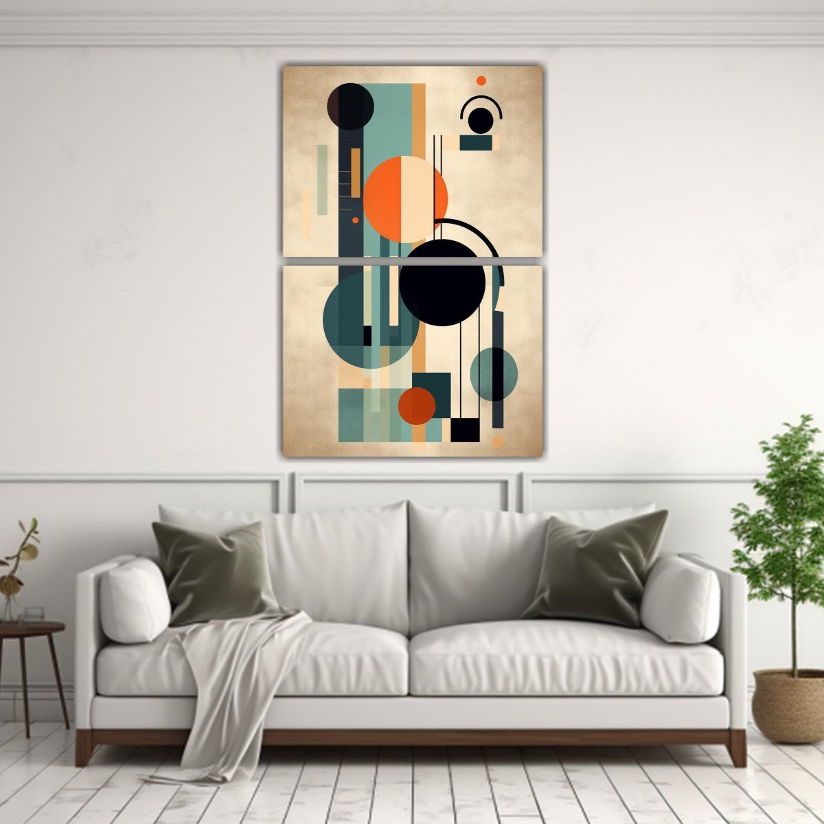 GENERICO - Conjunto 2 Cuadros Líneas Juveniles Arte 60x80 Cm