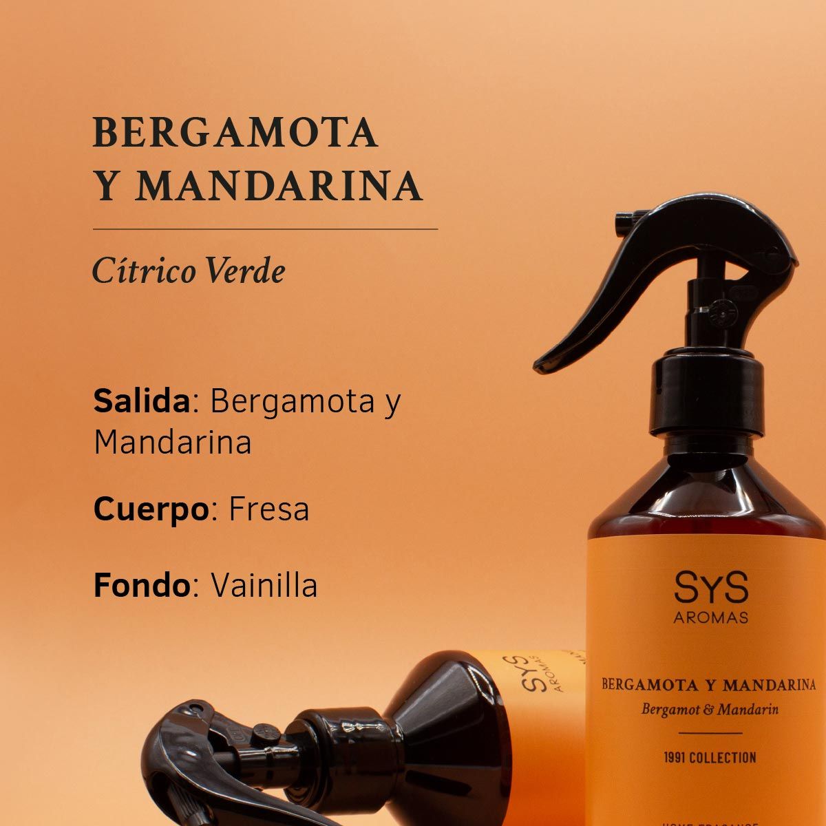 SYS - Sys Pulverizador Bergamota Y Mandarina 300ml 1991 Aromas
