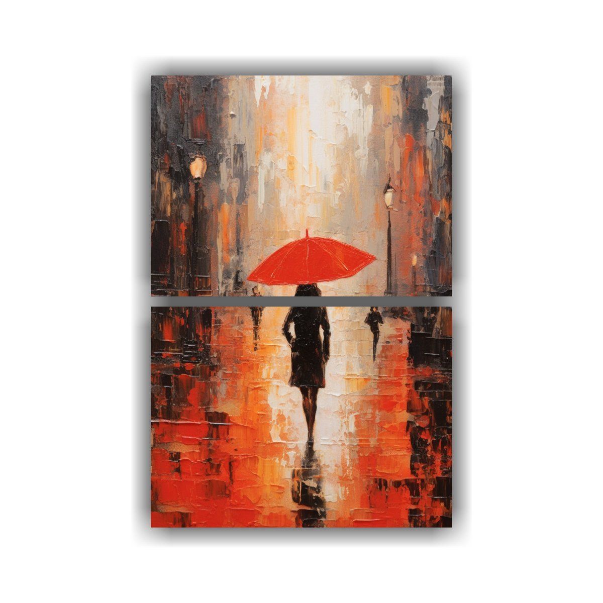 GENERICO - Pintura De Dos Artes Con Enfoque En Textura Y 65x100 Cm