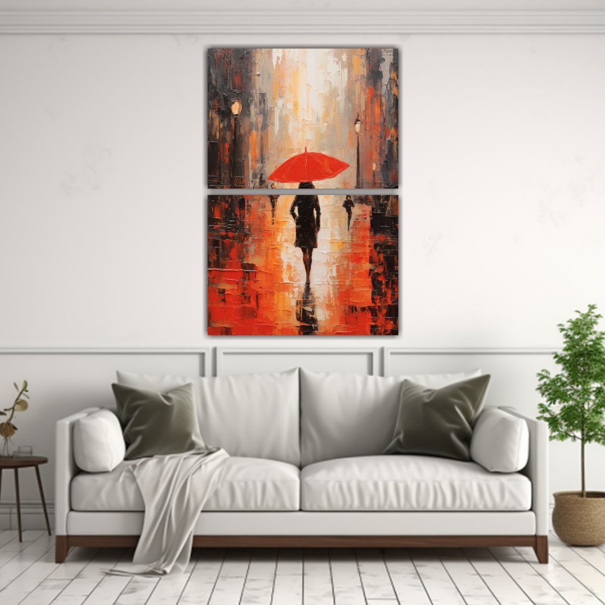 GENERICO - Pintura De Dos Artes Con Enfoque En Textura Y 65x100 Cm