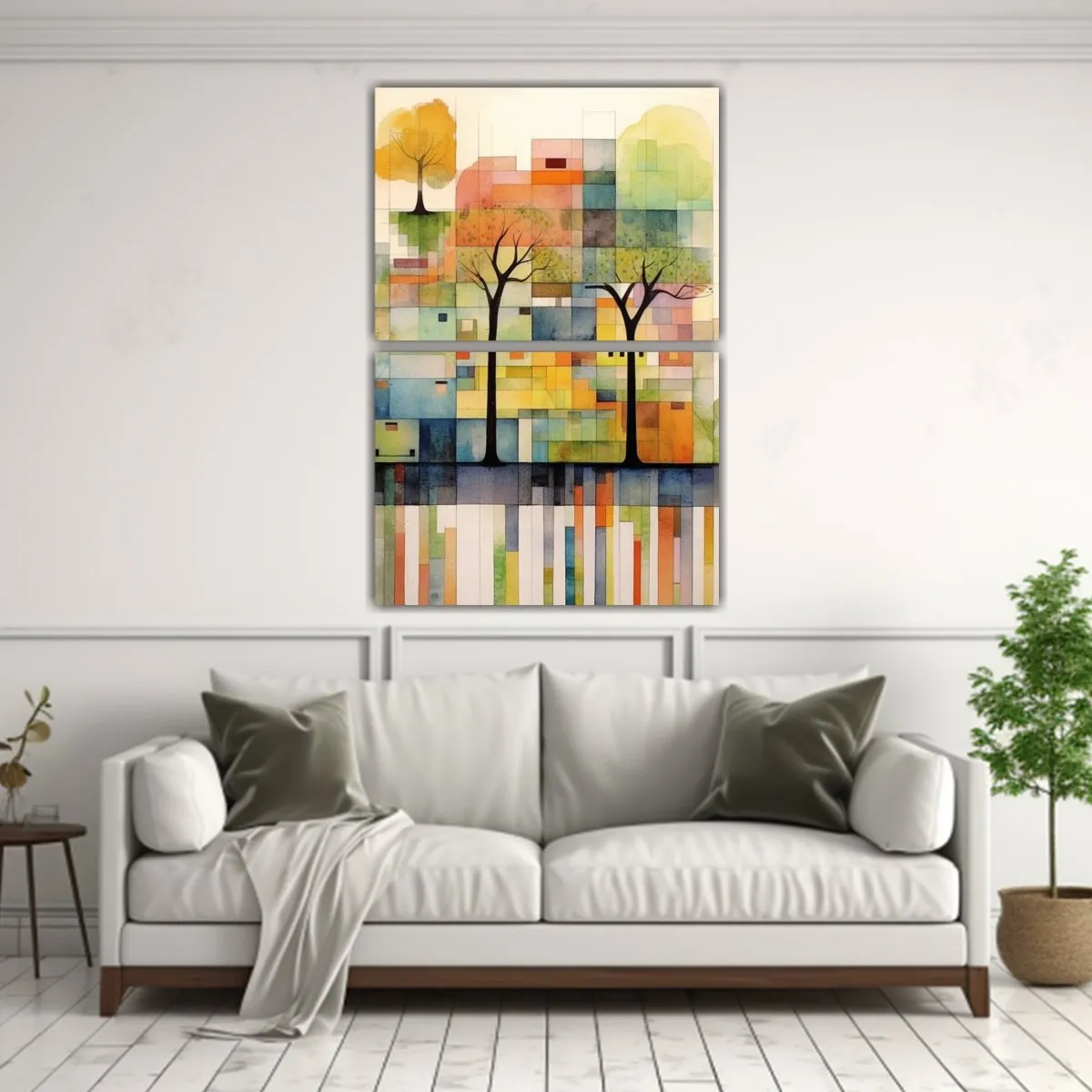 GENERICO - Pintura Decorativa De árboles En Diferentes 120x160 Cm
