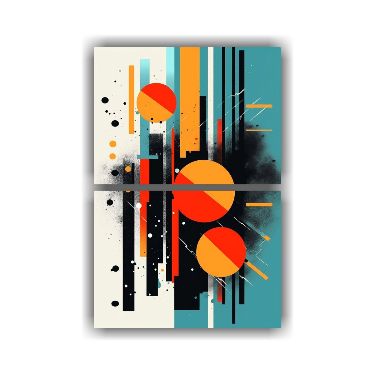 GENERICO - Cuadro Abstracto Lienzo Linea Fuerte Decorativo 50x80 Cm