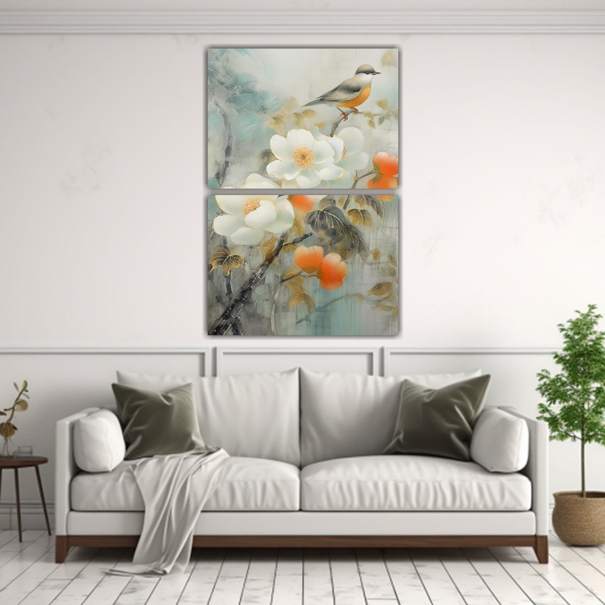 GENERICO - Cuadro Exposición Flores Abstractas Colores 75x100 Cm