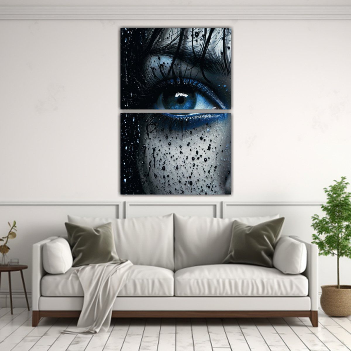 GENERICO - Lienzos Tela Cuadro Impacto Visual Lloyd Ojos 65x100 Cm