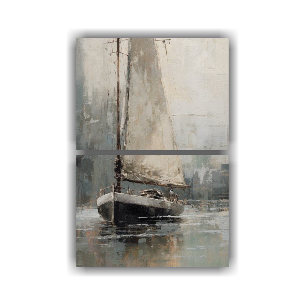 GENERICO - Pintura De Un Velero Estilo Jeremy Mann 65x100 Cm