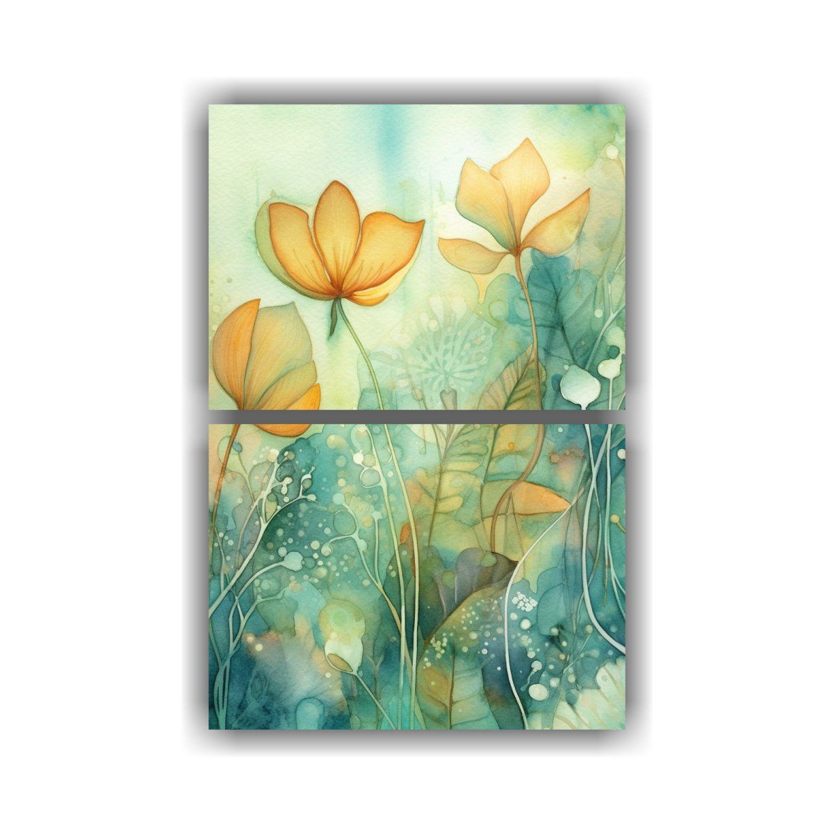 GENERICO - Dos Lienzos Vintage Naturaleza Viva Para Una 75x100 Cm