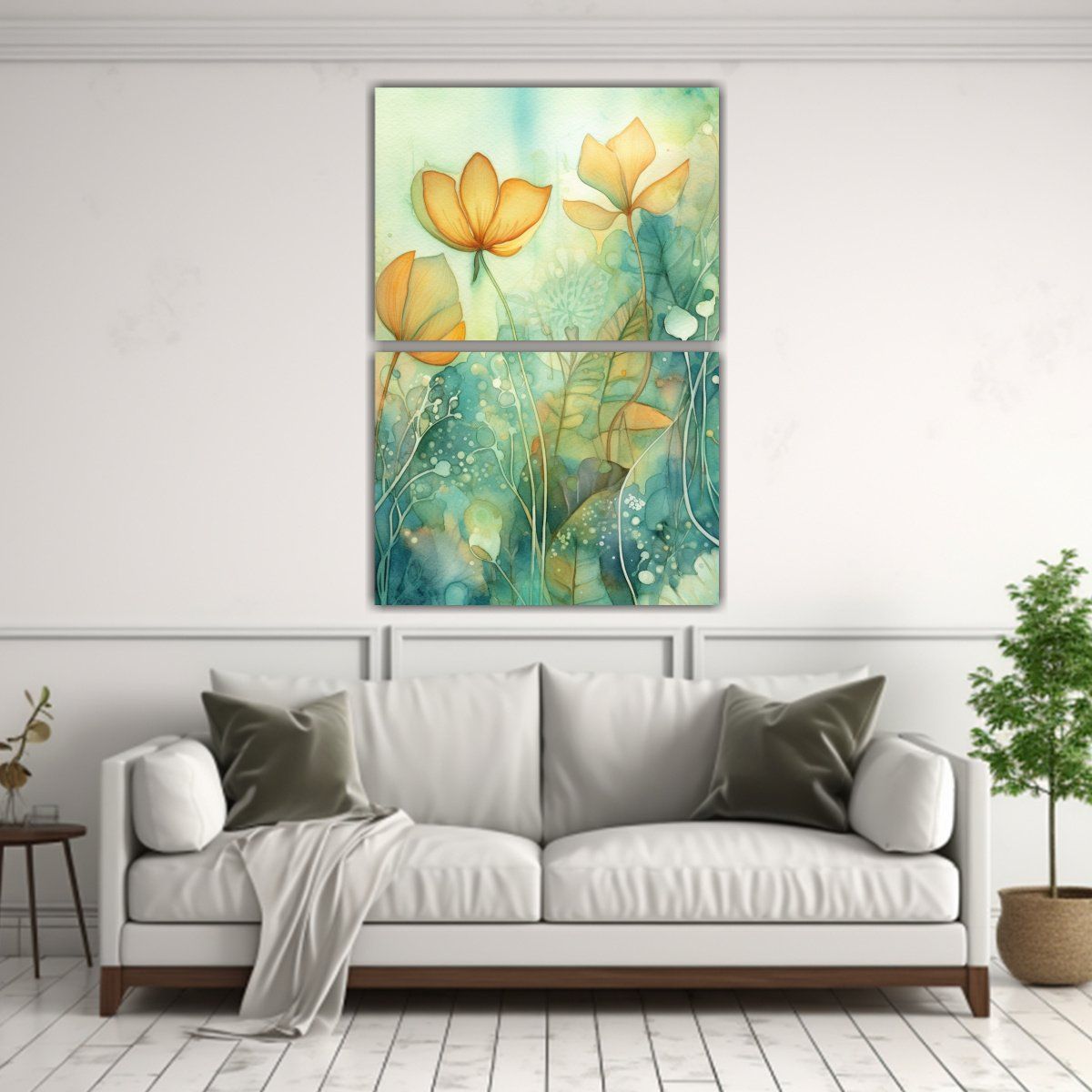 GENERICO - Dos Lienzos Vintage Naturaleza Viva Para Una 75x100 Cm