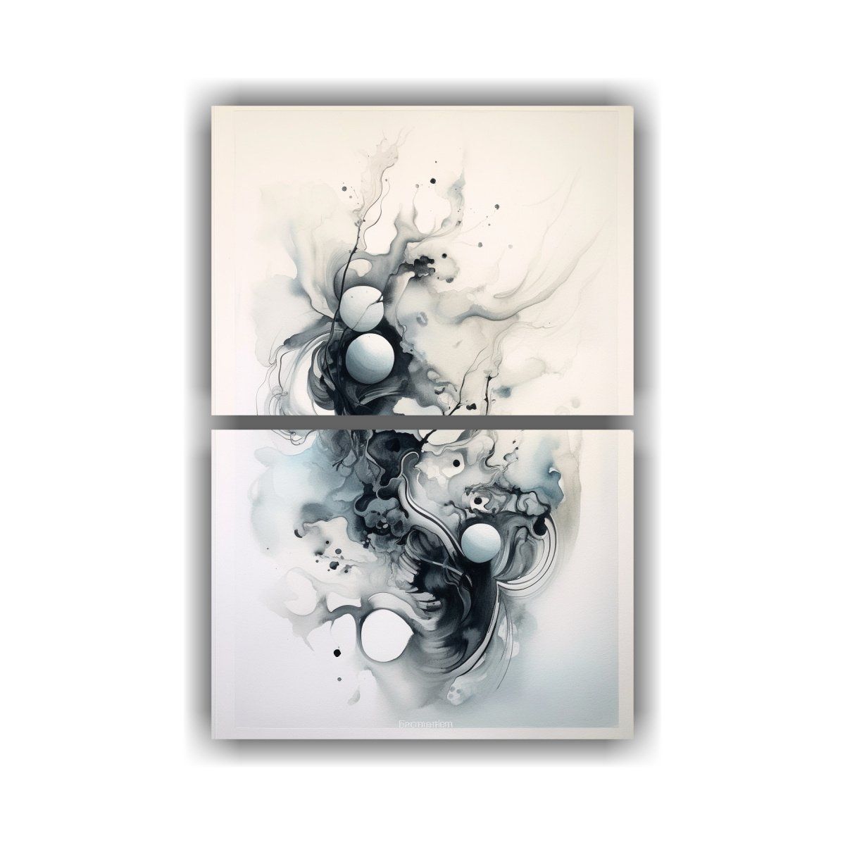 GENERICO - Pintura Mural Bohemia Abstracta En Estilo Tinta 60x80 Cm