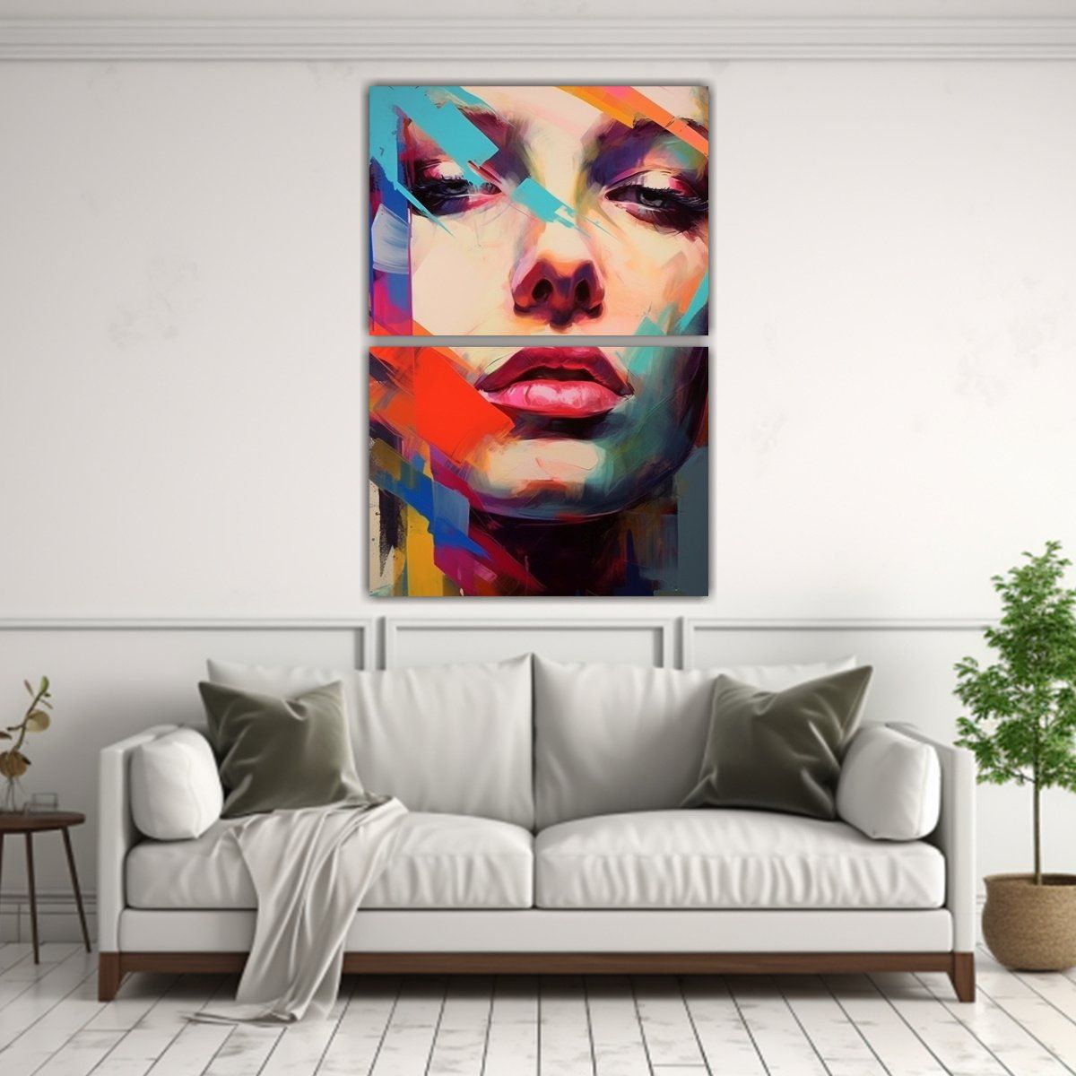 GENERICO - Pintura Decorativa De Mujer En Expresión 50x80 Cm