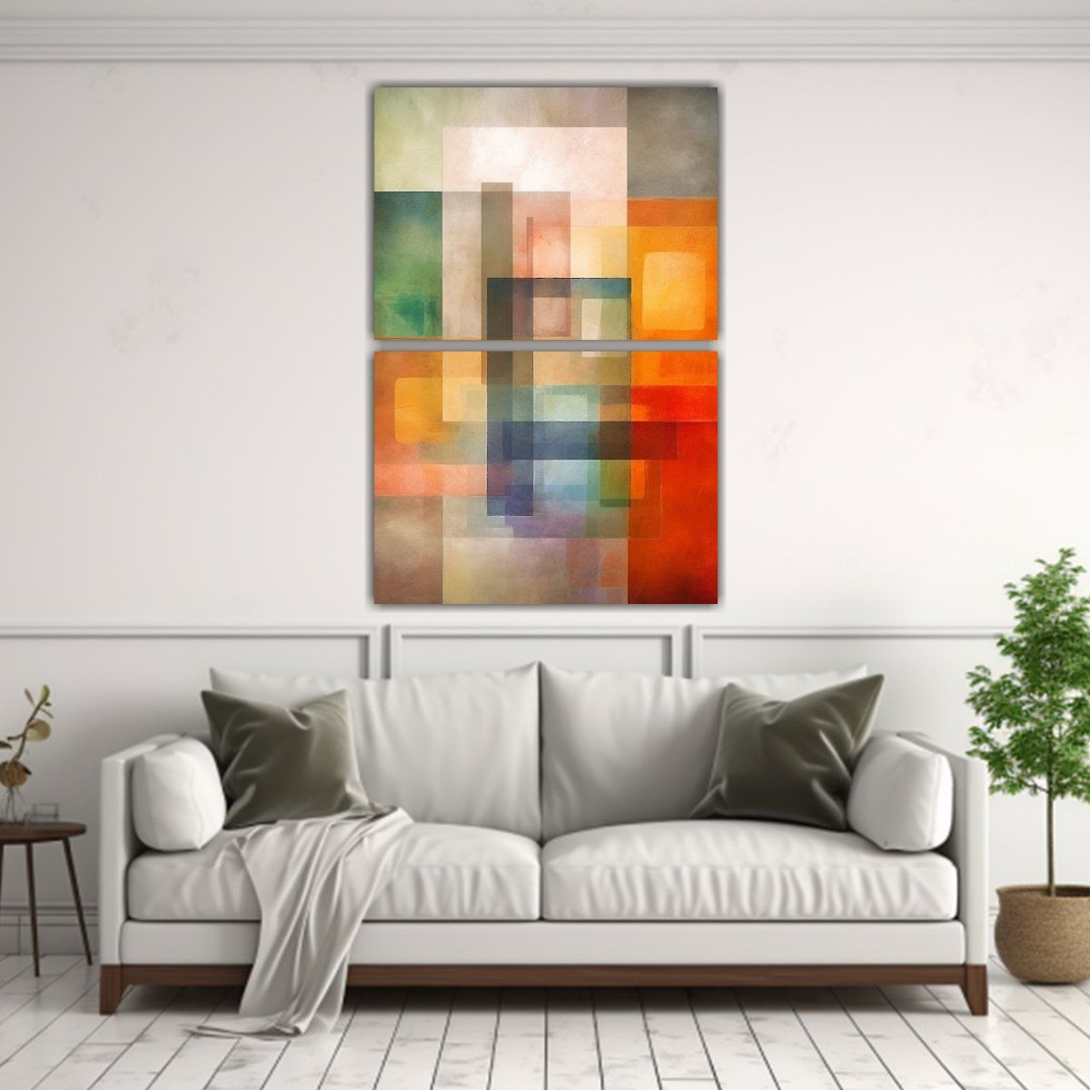 GENERICO - Cuadros Abstractos De Cuadro De Dos Cuadros 65x100 Cm