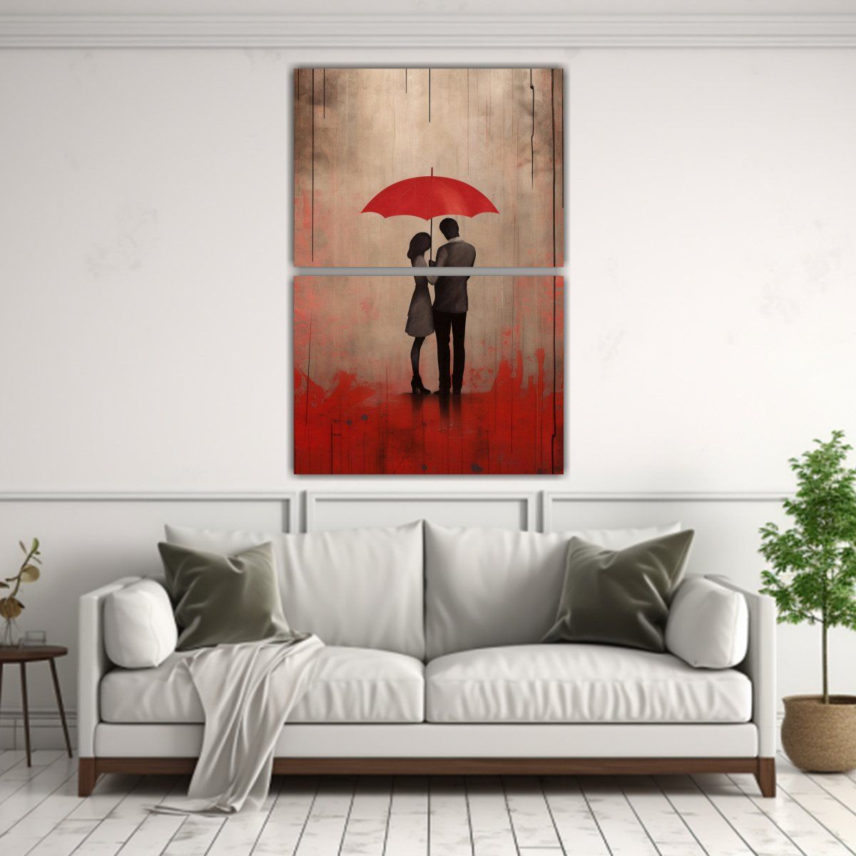 GENERICO - Set 2 Pinturas De Pared Vintage Baño Amantes 50x80 Cm